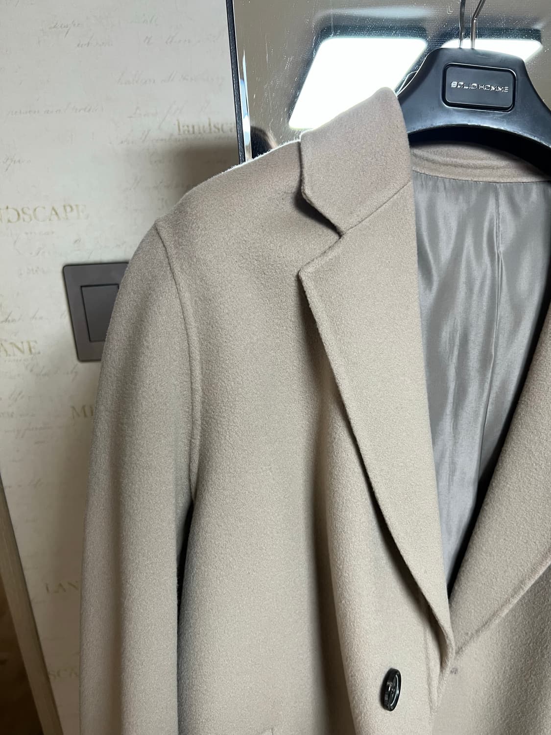 솔리드옴므 코트 베이지 48사이즈 상품이미지9