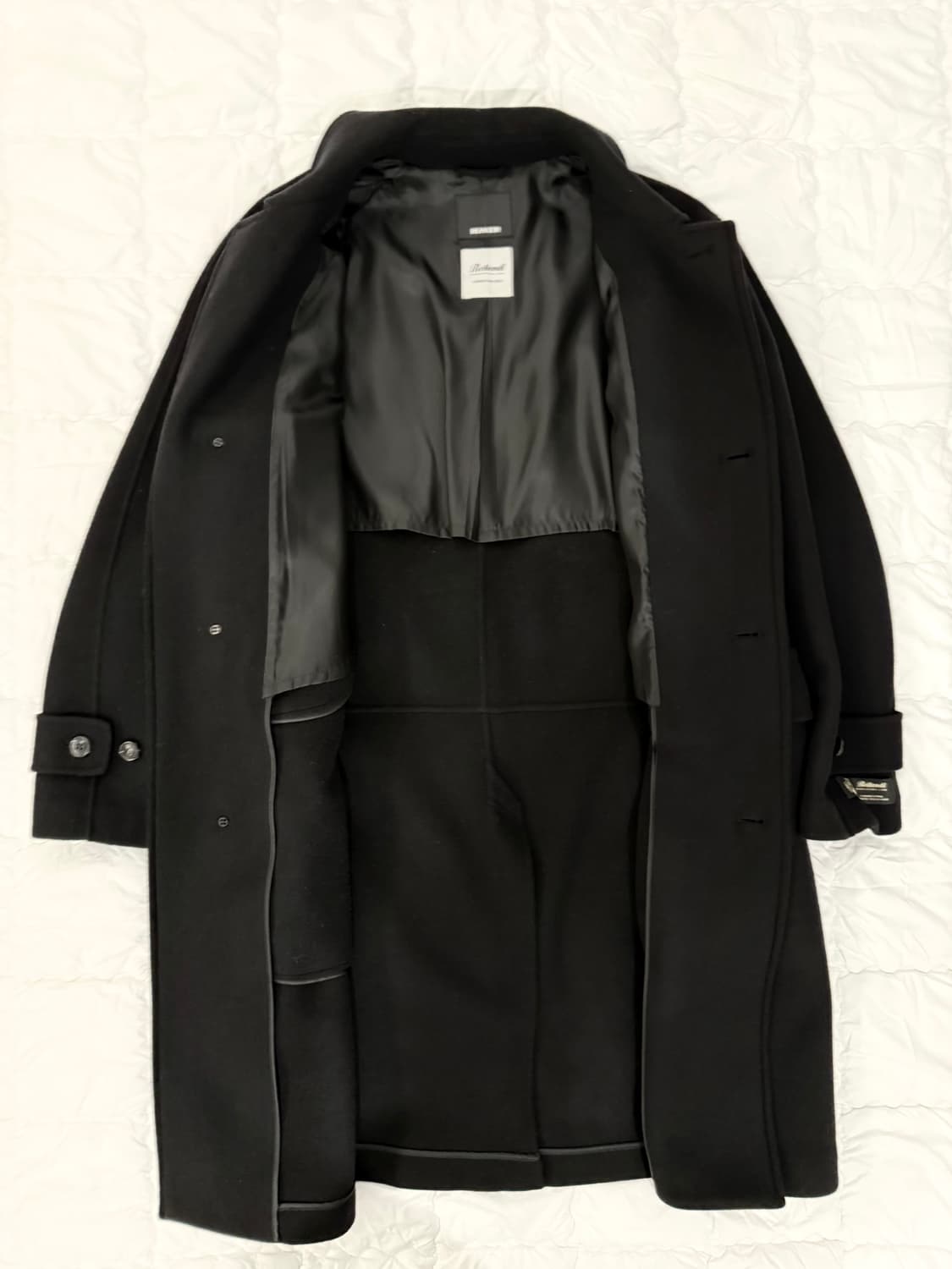 비이커 핸드메이드 발마칸 코트 블랙 상품이미지5