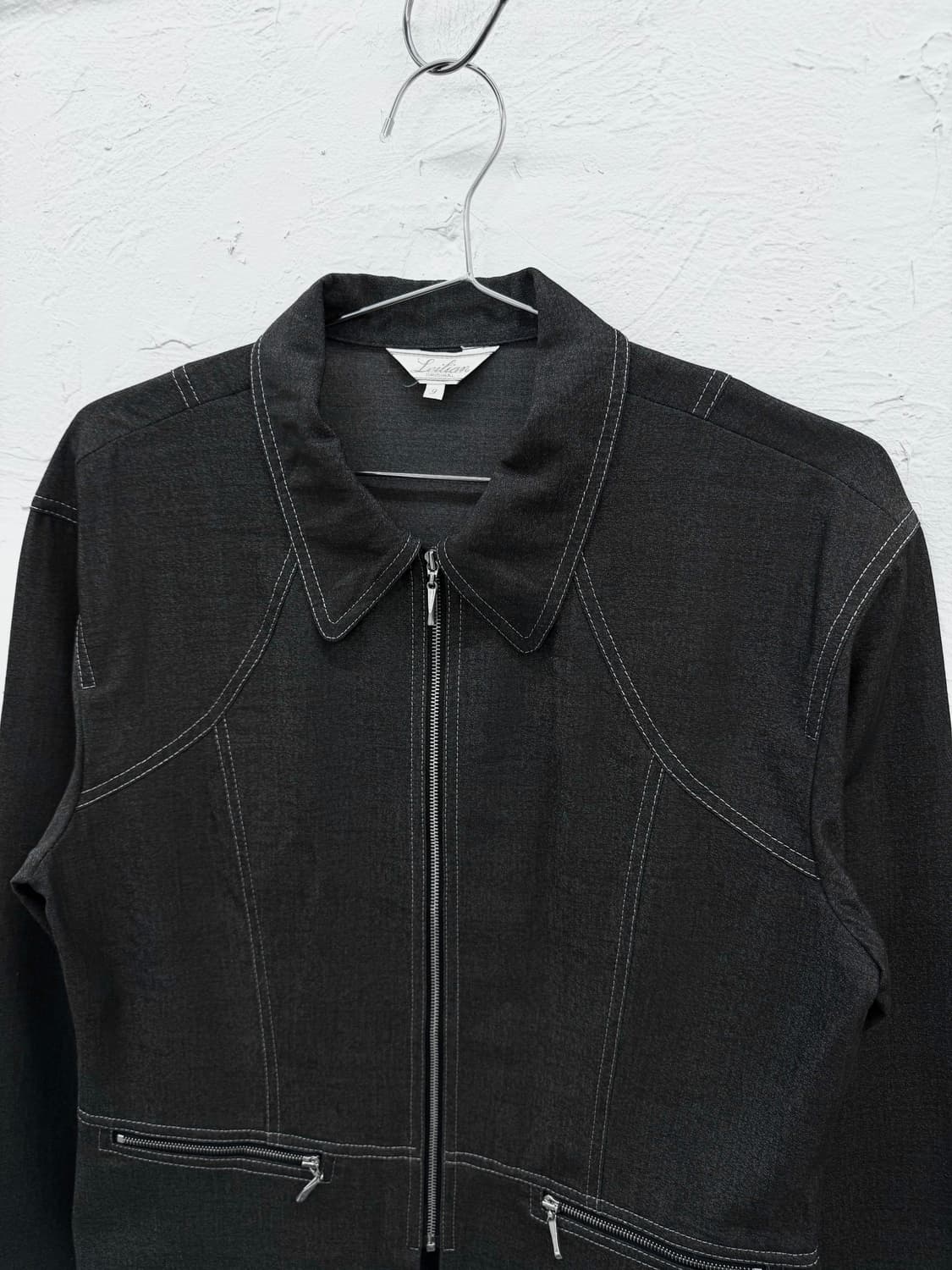 leilian 스티치 집업 자켓 상품이미지2