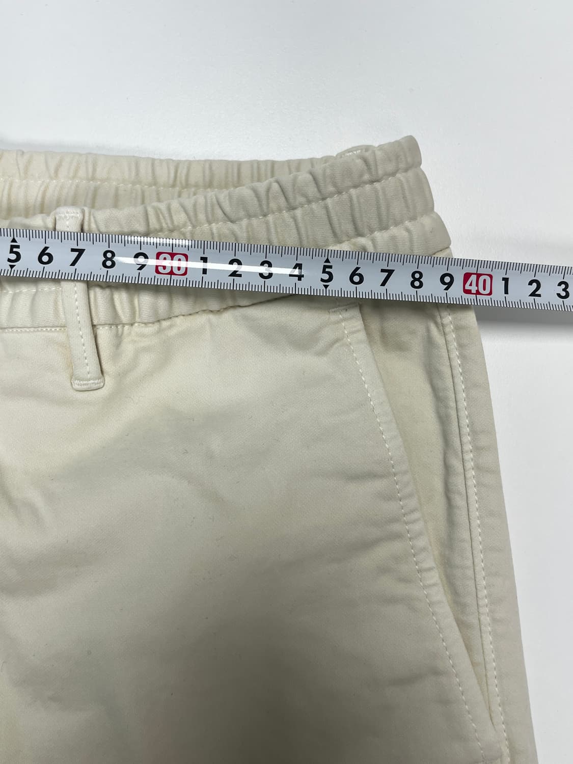 인코텍스 INCOTEX 스트링 치노팬츠 33 아이보리 (택달린 새상품) 상품이미지8