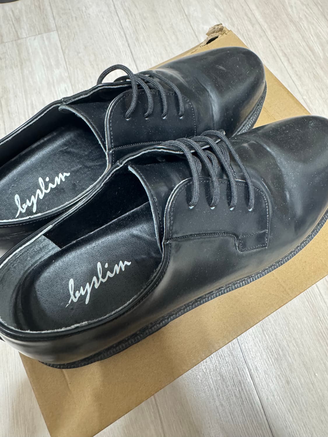 [BOX소가죽] 7cm키높이 수제화 더비슈즈 270~275 상품이미지2