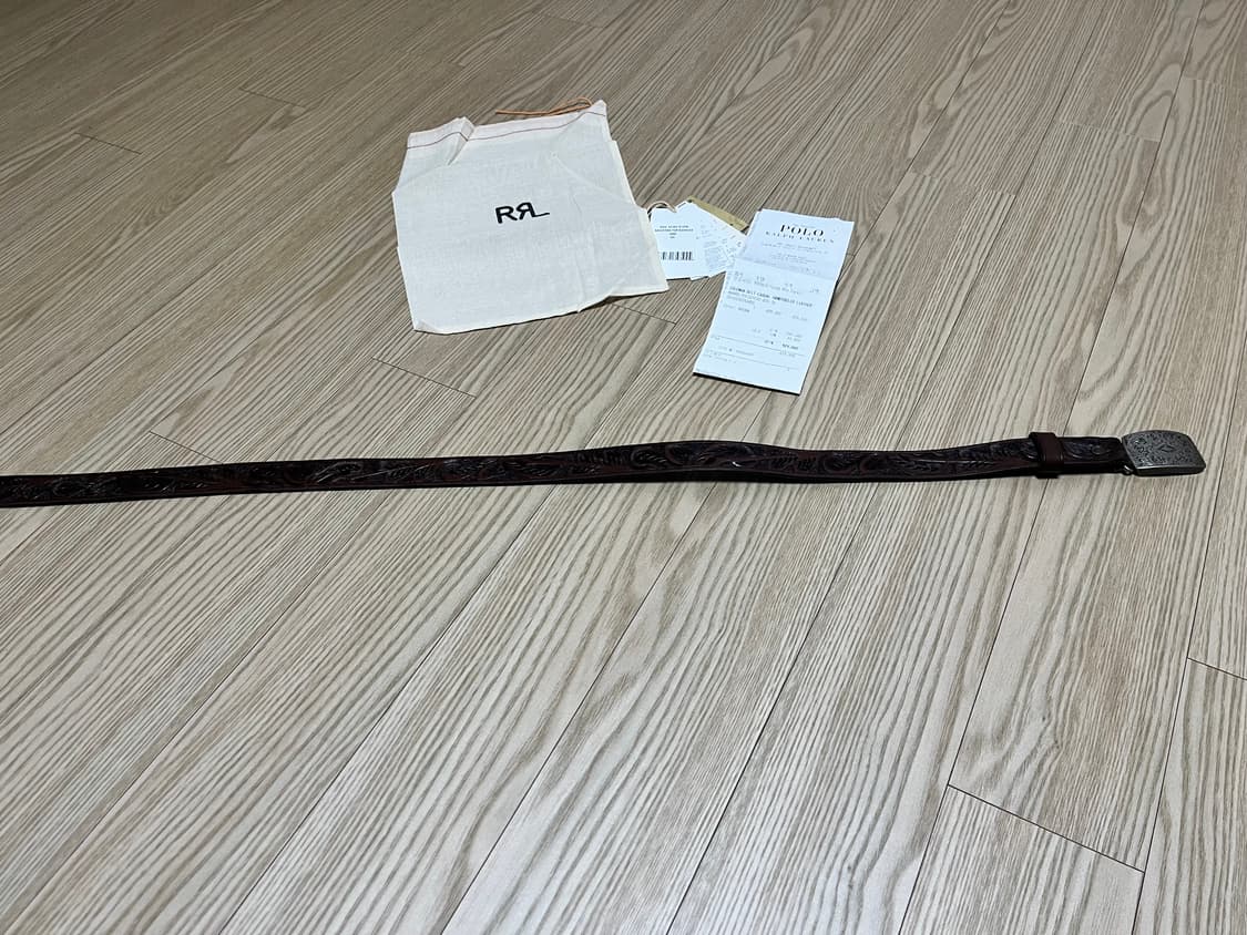 rrl더블알엘 핸드툴 레더벨트 브라운(30사이즈) 상품이미지4