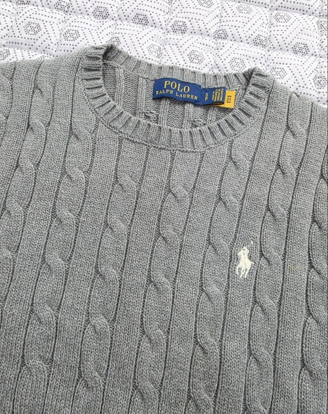 폴로 랄프로렌 케이블 니트 그레이 ~55 상품이미지4