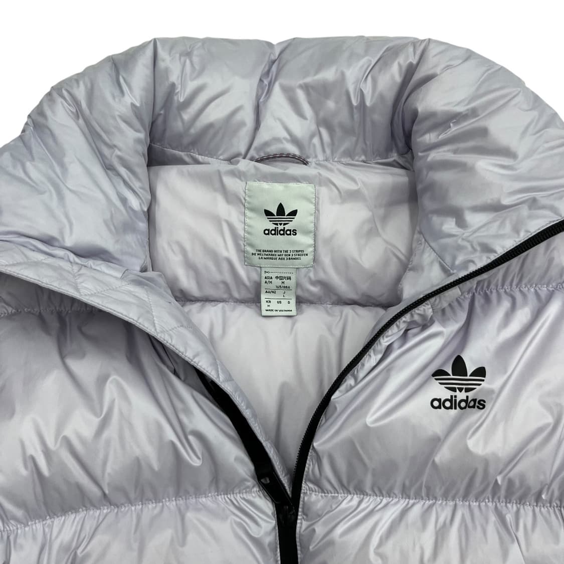 아디다스 파이어버드 로고 연보라 숏패딩 M 상품이미지8