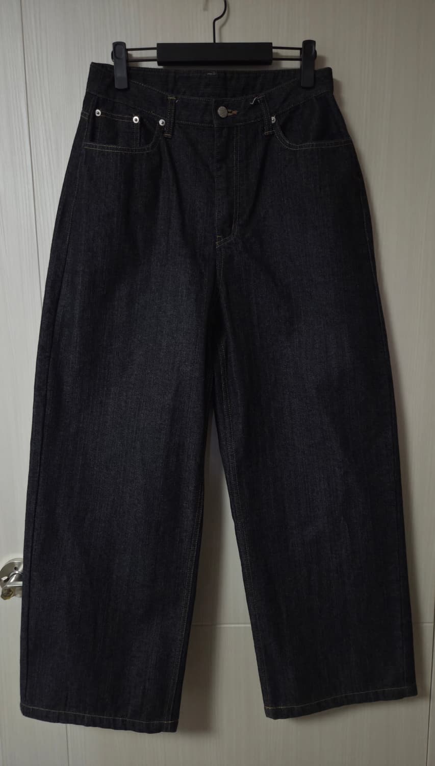 [2] 아캄 레더 패치 데님 팬츠 상품이미지2