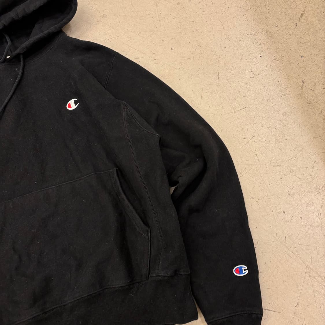 챔피온 리버스위브 스몰로고 후드티 상품이미지2