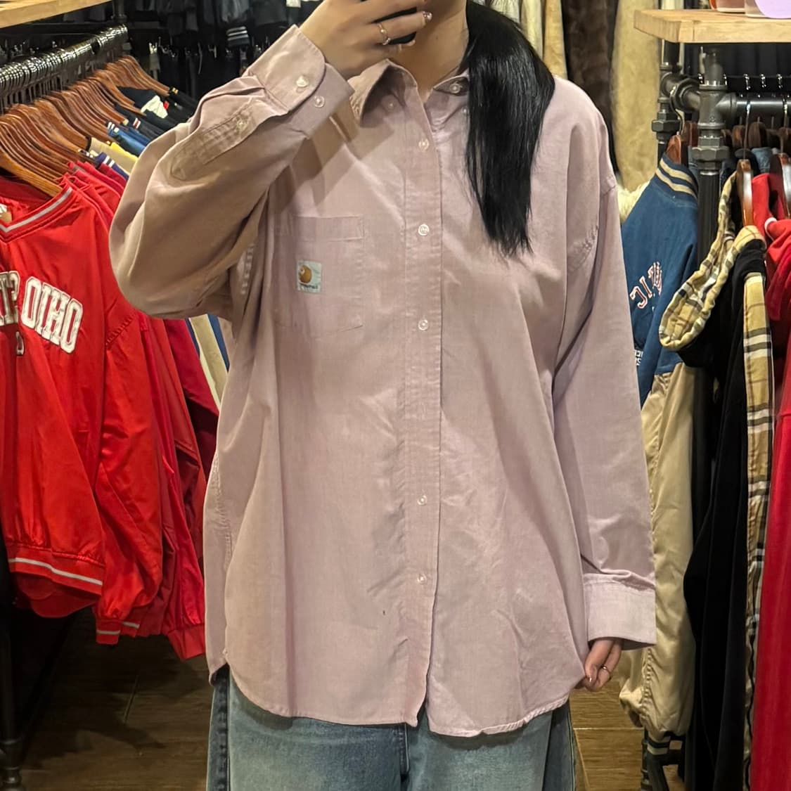 [HI] Carhartt 칼하트 긴팔셔츠 더스티핑크 상품이미지2