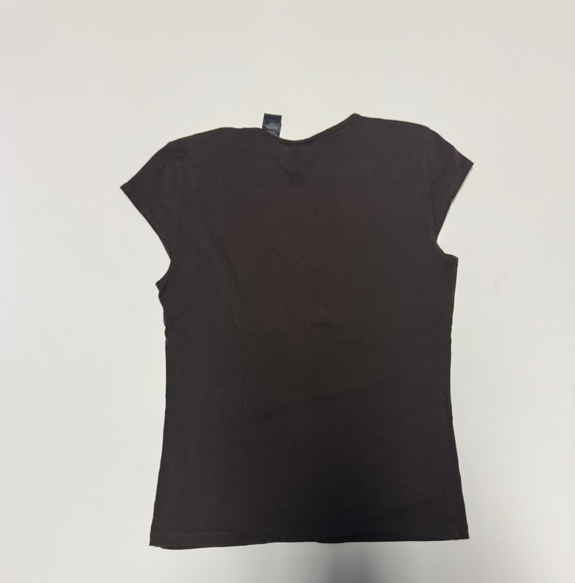 여성 DKNY 스펠아웃 스판 혼방 스팽글 티셔츠 코코아 xs 상품이미지2