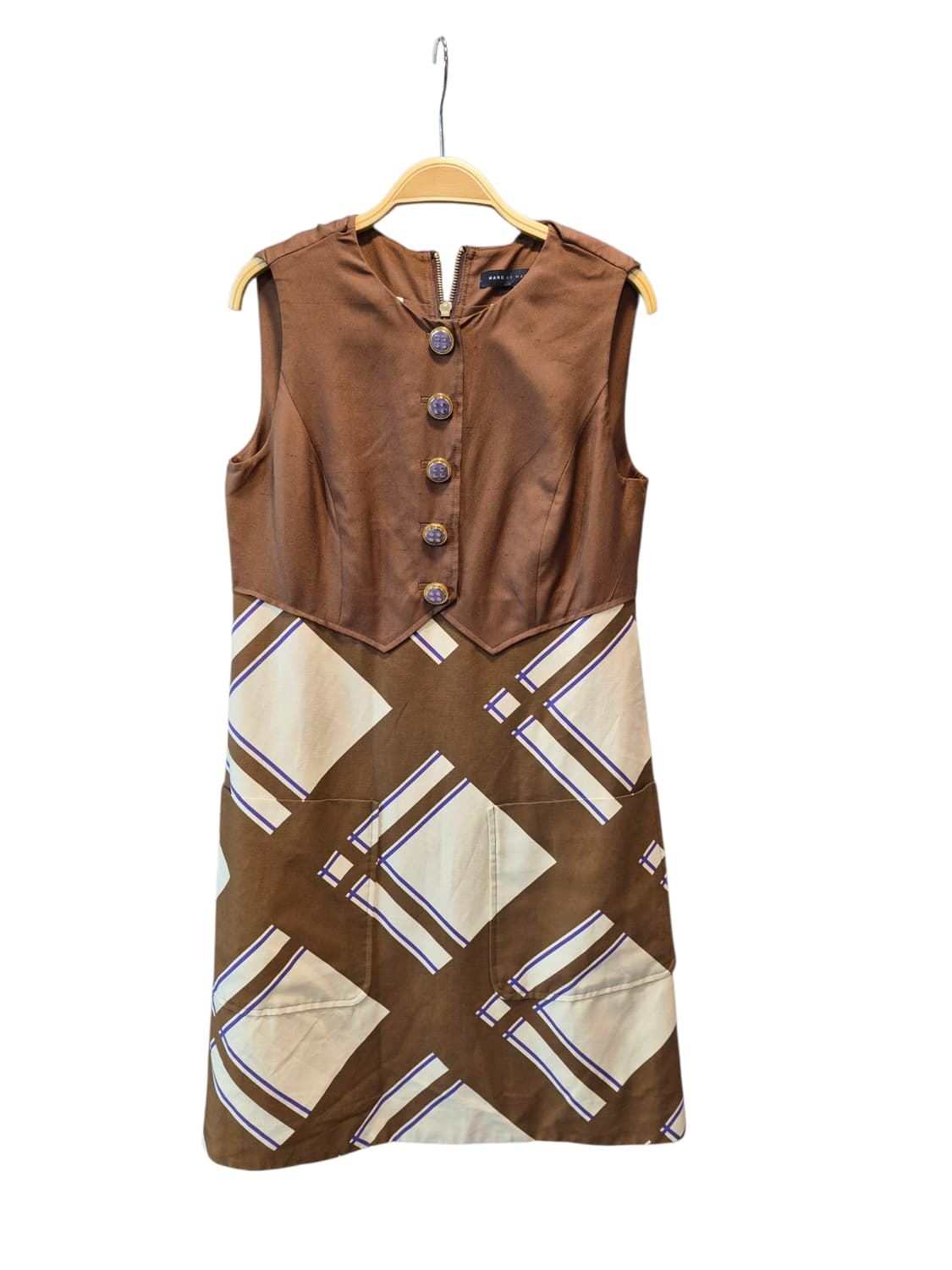 마크제이콥스 브라운 체크 민소매 원피스 상품이미지1