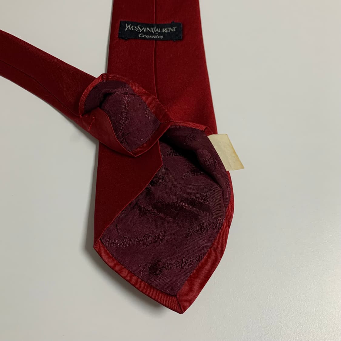 입생로랑(YSL) 심플로고 100실크 명품넥타이 레드컬러 A+등급 상품이미지7