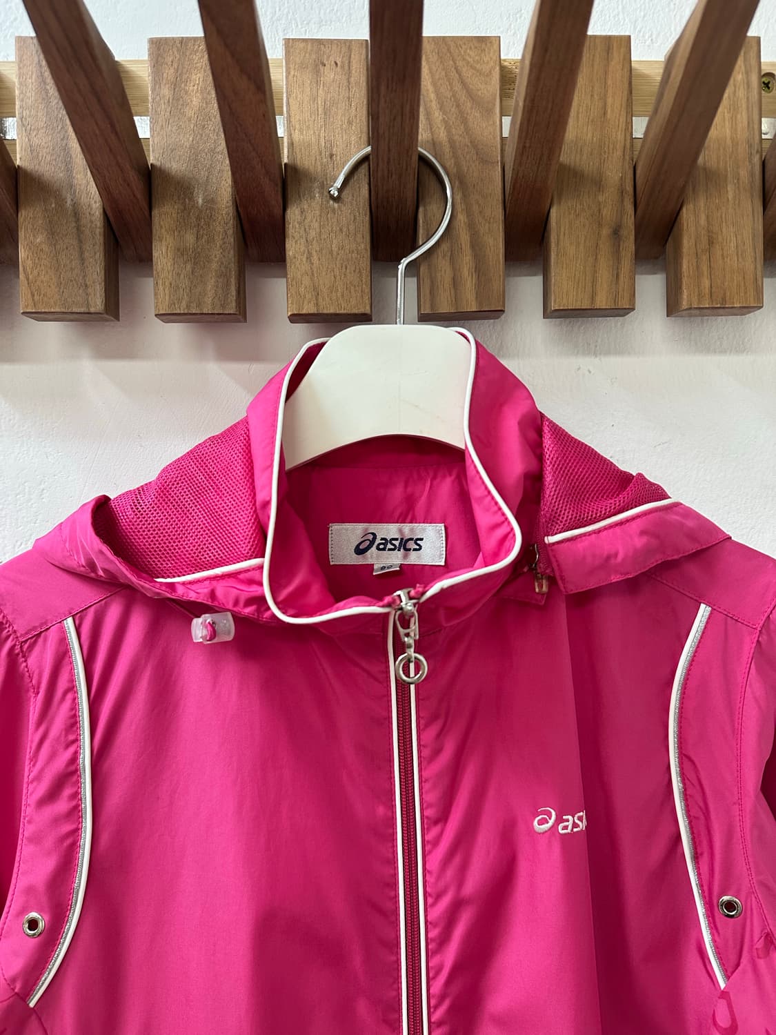 Jpn Asics 아식스 핑크 매쉬 안감 윈드브레이커 바람막이 집업 상품이미지3