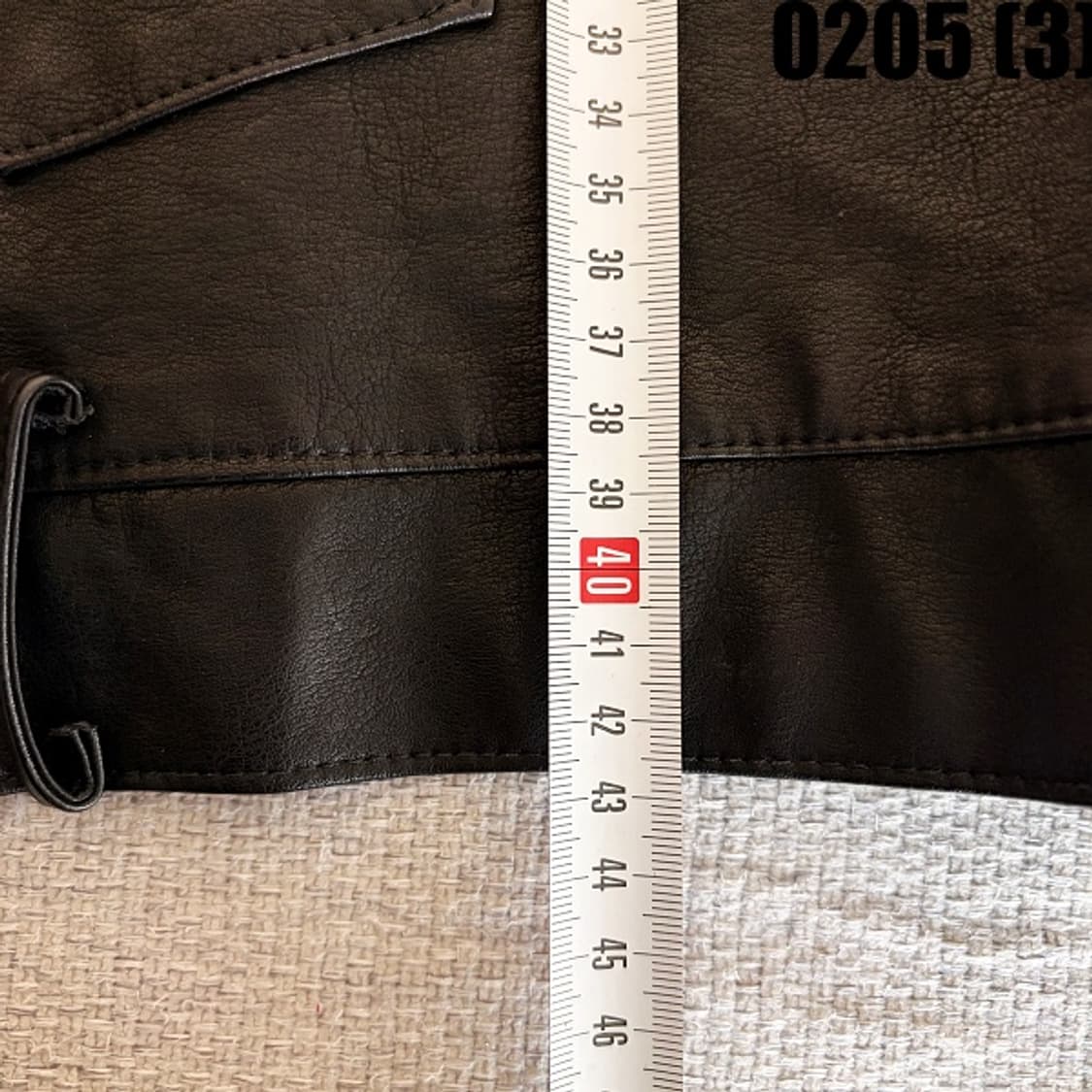 [실측확인] 빈티지 여성 크롭 인조 가죽 자켓 0205(3) 상품이미지6