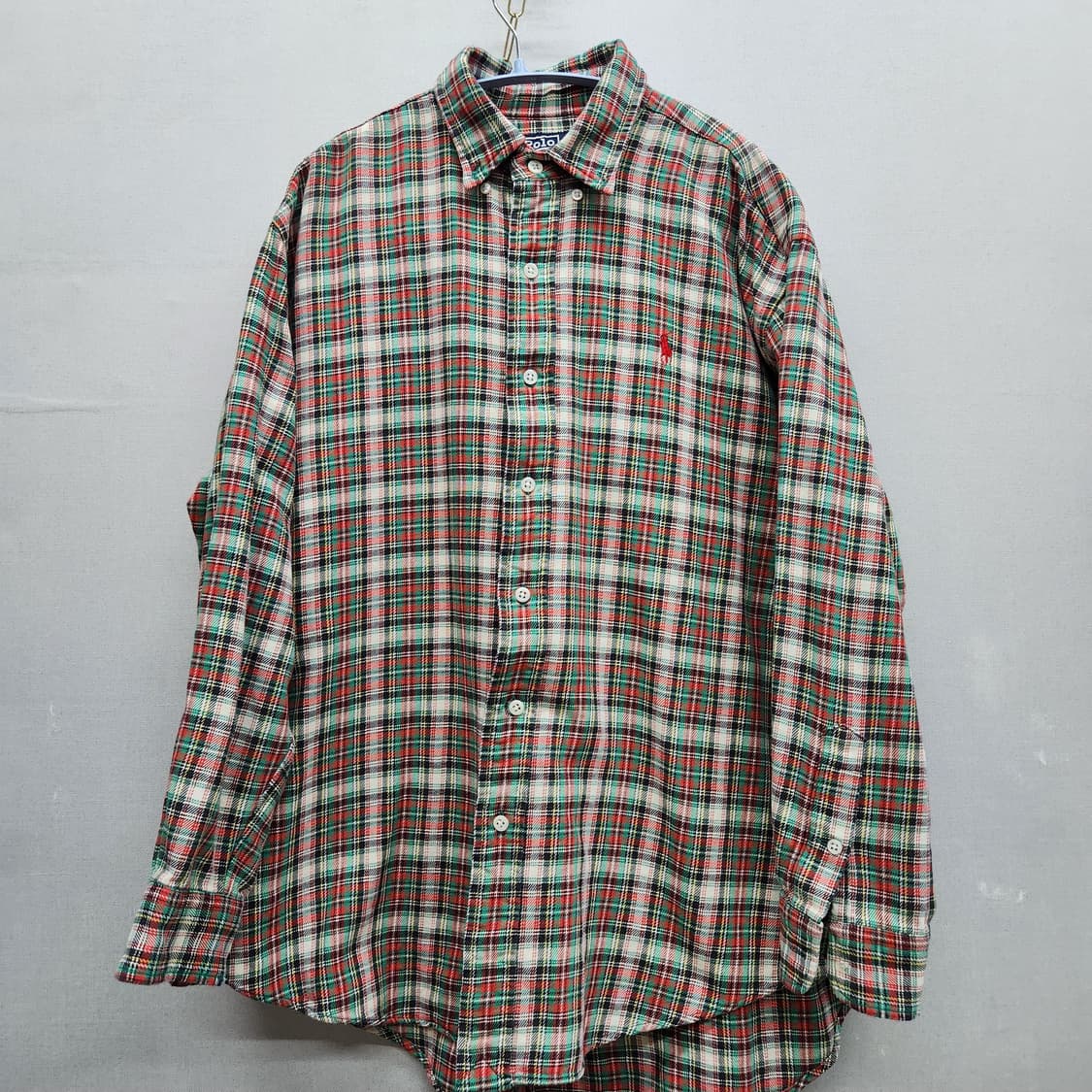 폴로랄프로렌 레드포니 빈티지 체크 플란넬 셔츠 L(XL) 상품이미지1
