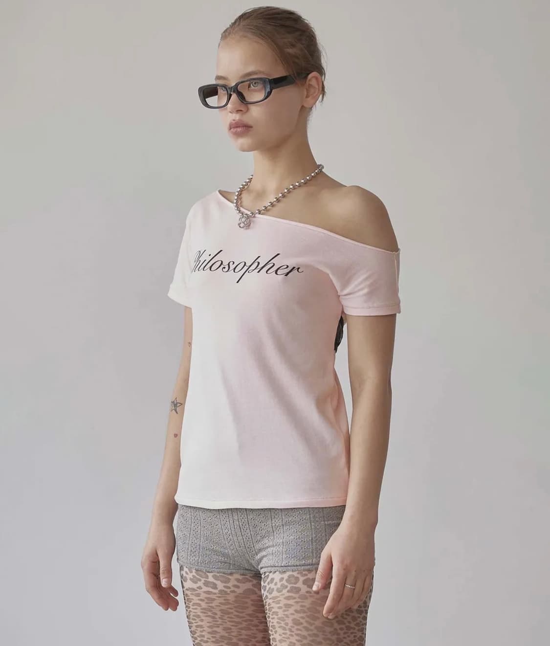 스컬프터 Hook Me Up Layered Tee Pale Pink 상품이미지1