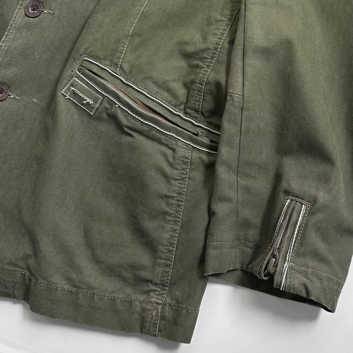 디젤 코튼 카키 블레이저 자켓 상품이미지6