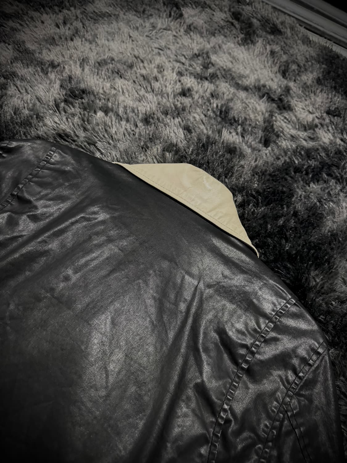 Diesel 투톤 지퍼 디테일 가죽 라이더자켓  상품이미지6