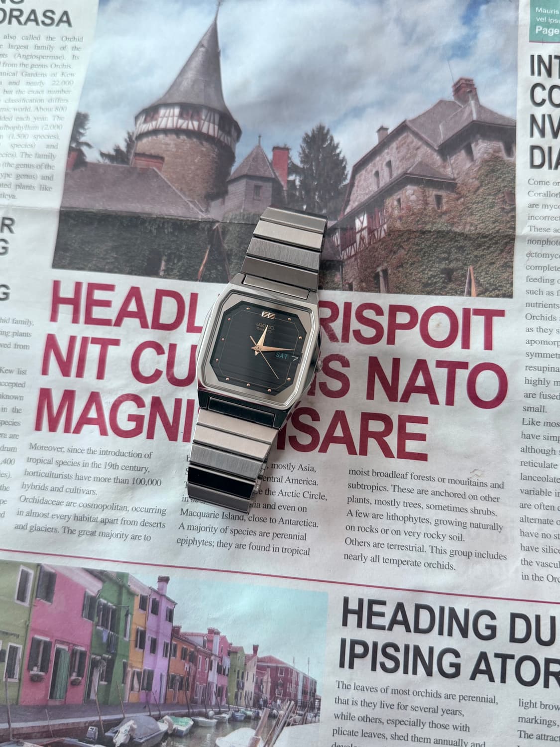 세이코 Seiko 쿼츠 다이얼 스퀘어 데이 데이트 상품이미지2