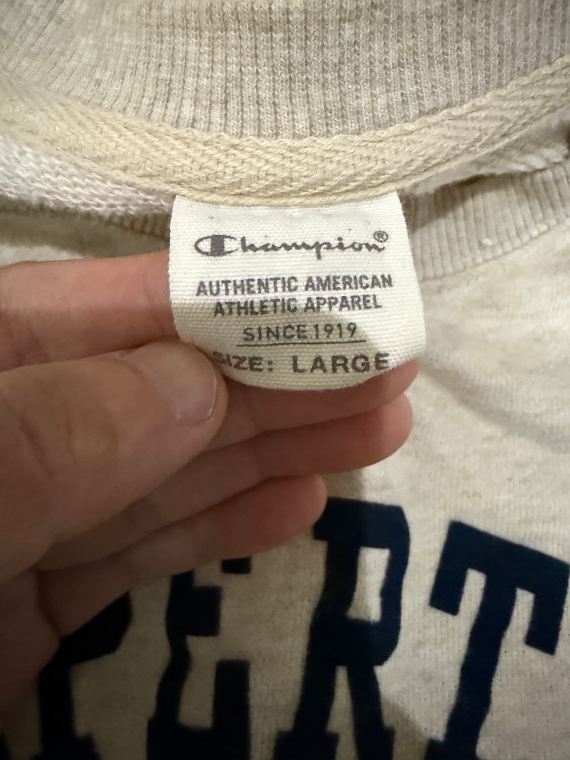 챔피온 스웻 맨투맨 오트밀 L 상품이미지2