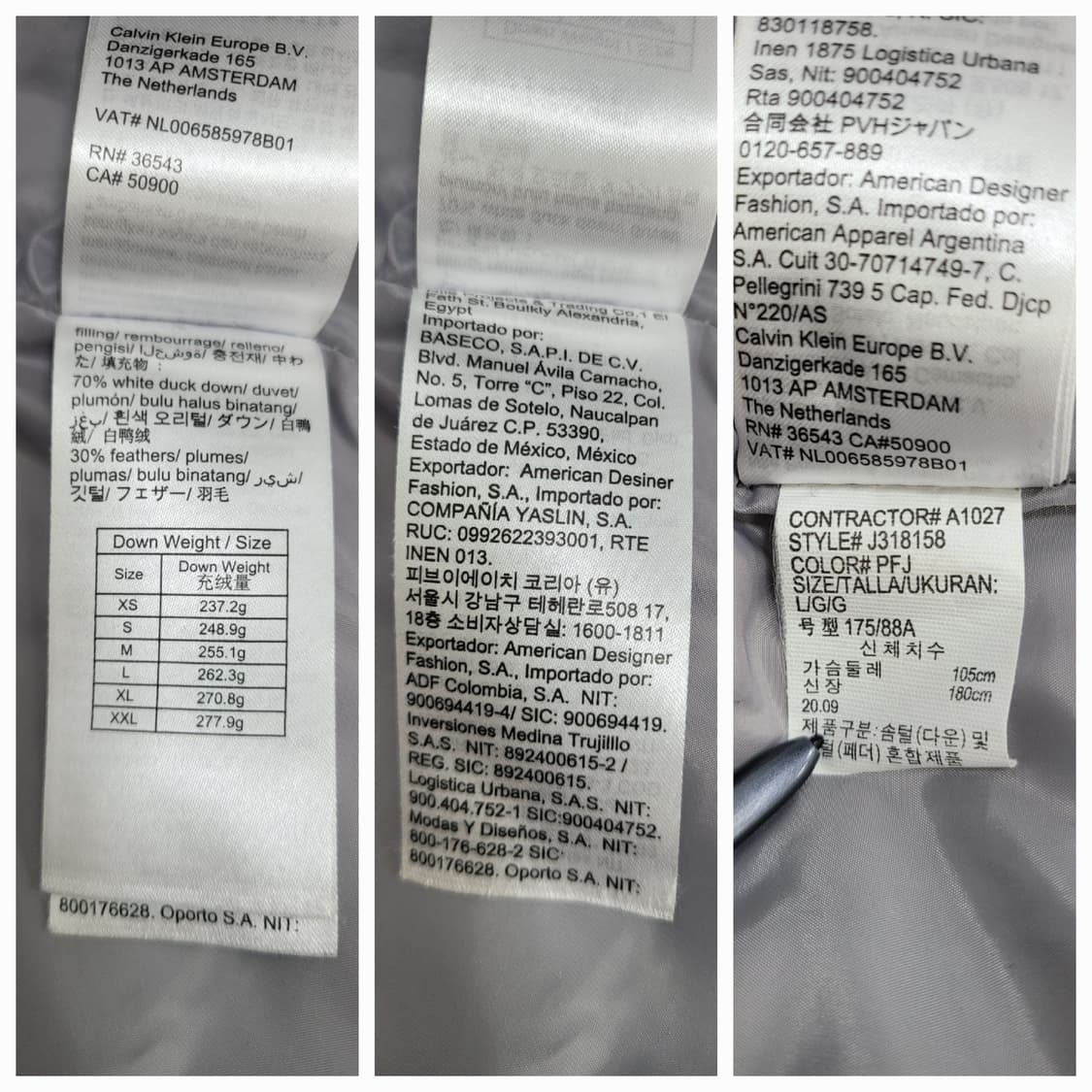Calvin Klein 20FW 캘빈클라인 다운 푸퍼 패딩 재킷 / L 상품이미지9