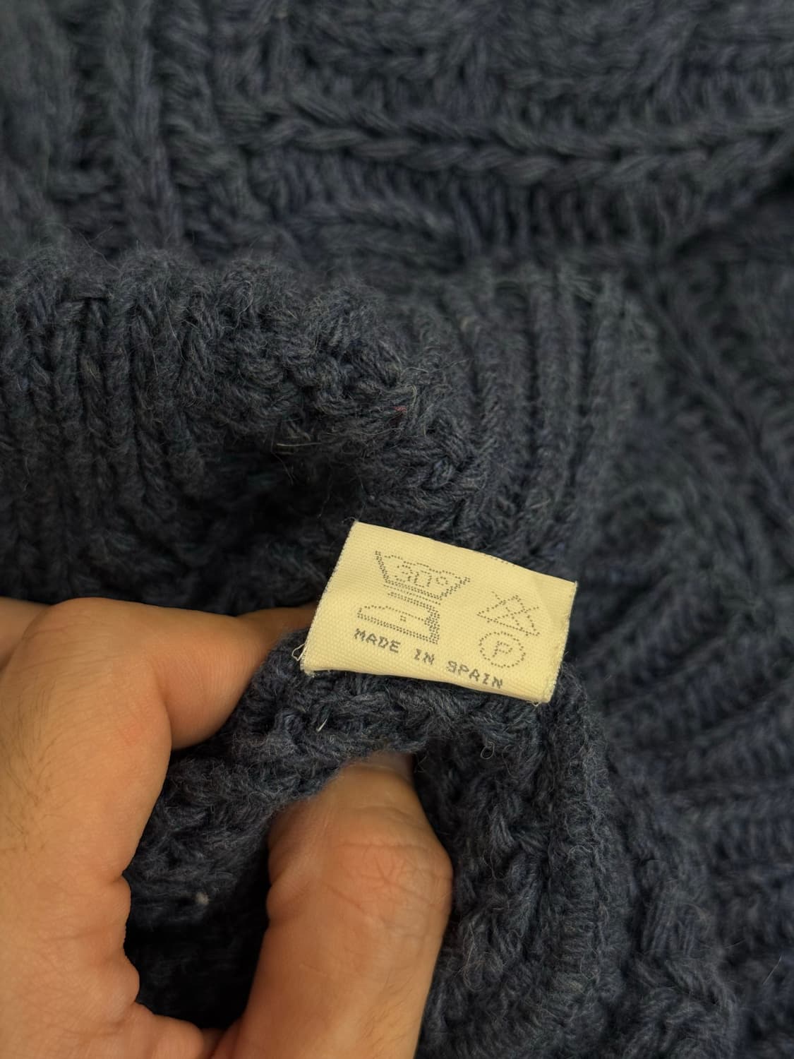 L) Spain Navy Fisherman 피셔맨 Knit Sweater 상품이미지8