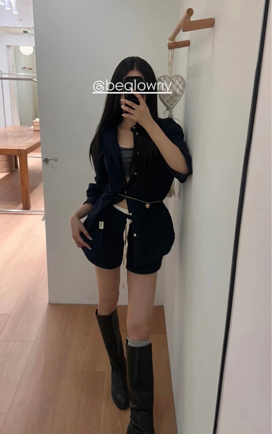 새상품) 글로니 하트 체인 벨리체인 목걸이 glowny 브랜디멜빌 넘버링 상품이미지5