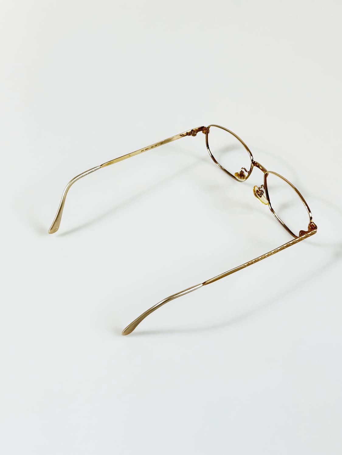90s P.S.C FASHION 골드 메탈 슬림 스퀘어 빈티지 안경 상품이미지5