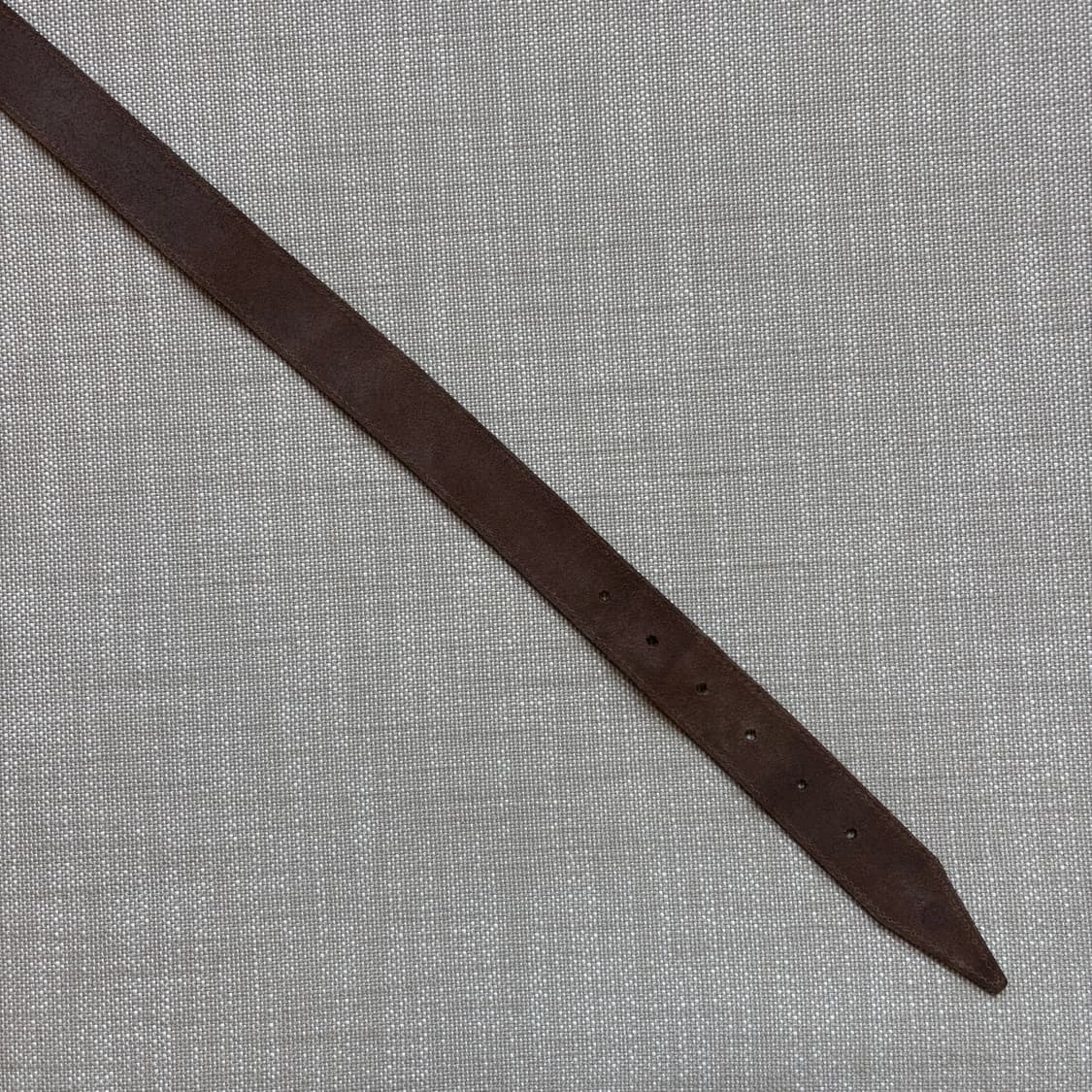 [34] 90s USA 브라운 레더 솔리드 브라스 버클 벨트 상품이미지9