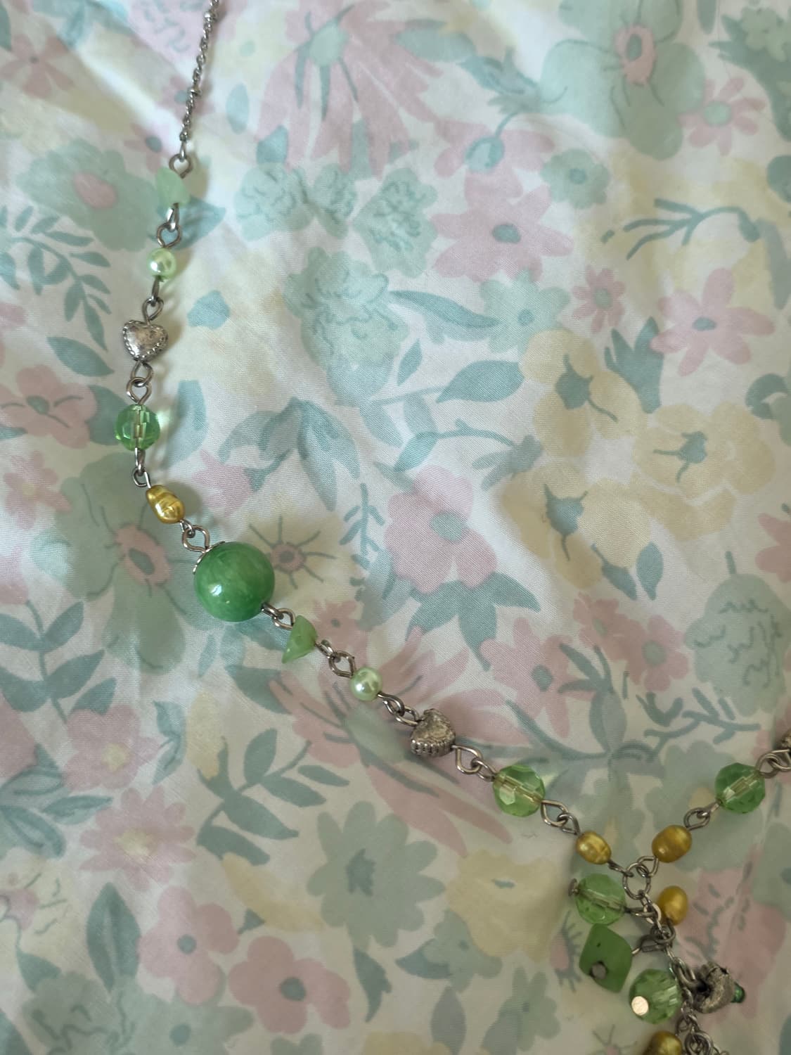 빈티지 페어리 초록 연두 목걸이 상품이미지4