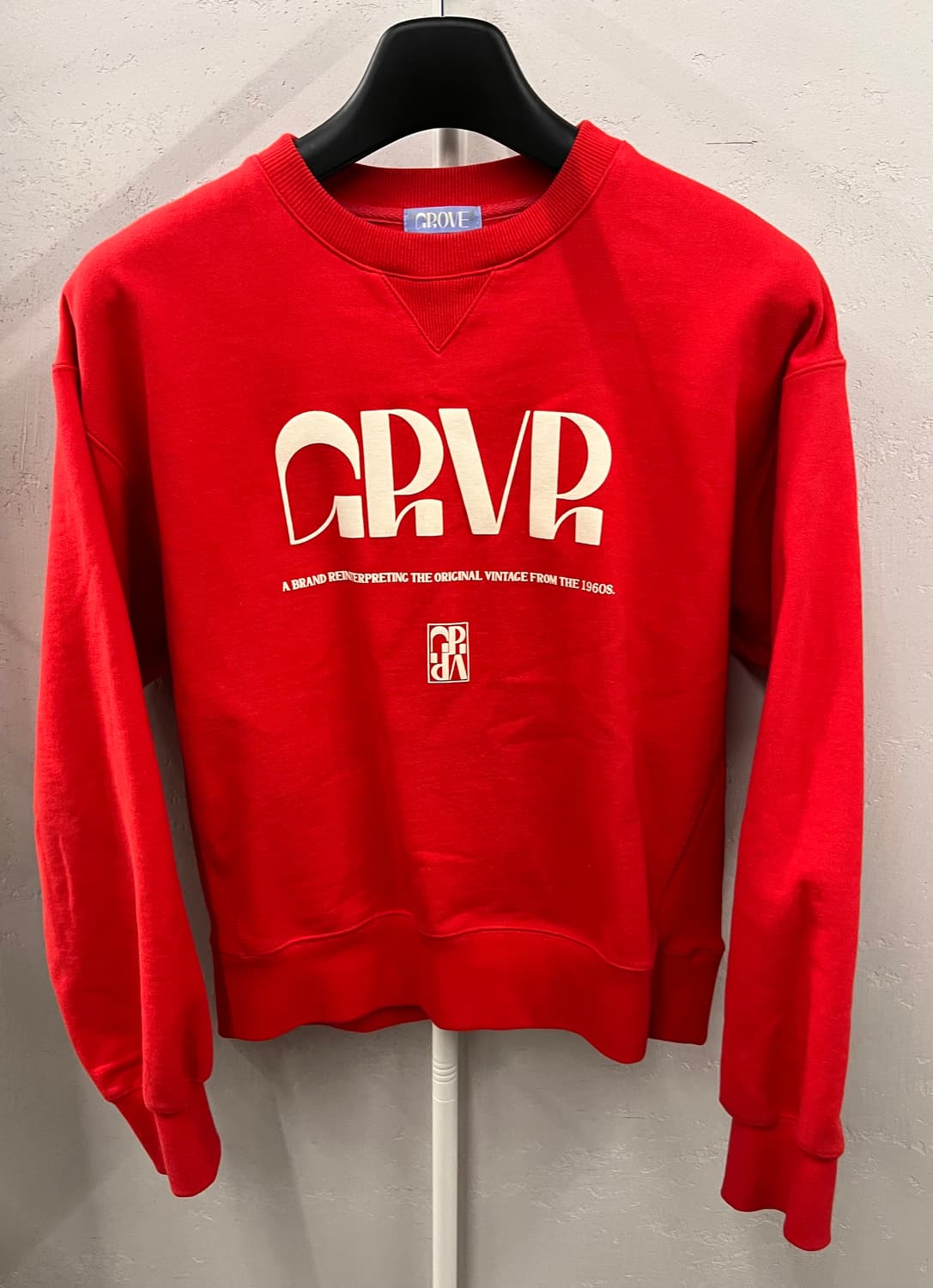 그로브 GRVR 로고 맨투맨 레드 상품이미지1