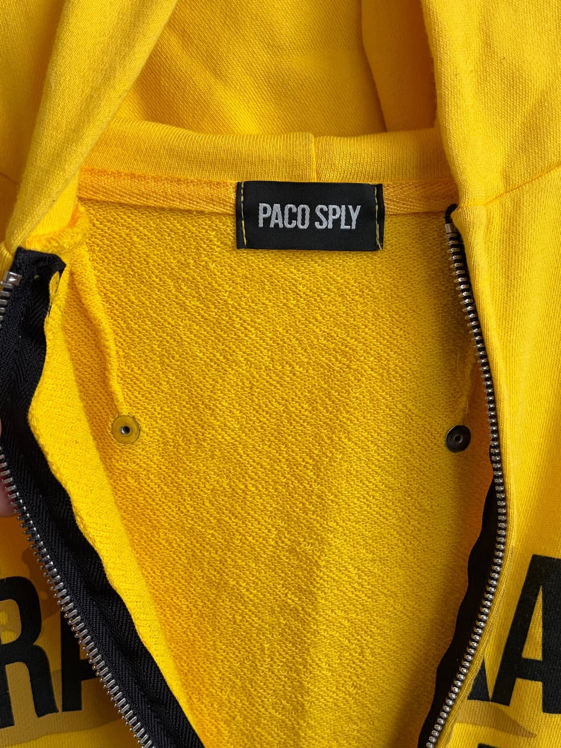 PACOSPLY TRACY ZIP UP HOODIE YELLOW 노란색 상품이미지6