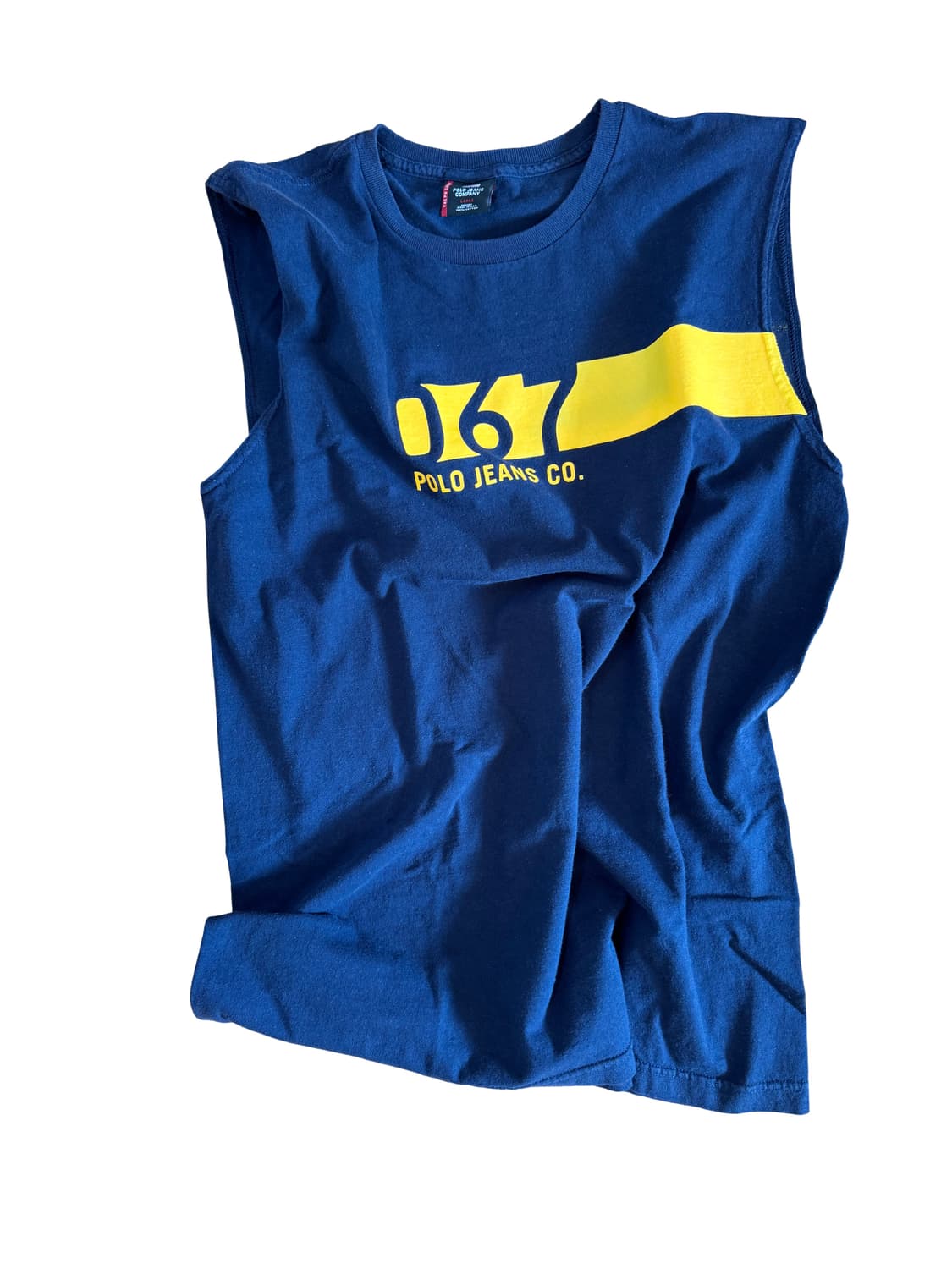 빈티지 페이디드 & 디스트레스드 랄프 로렌 폴로 진스 Co 슬리브리스 티 상품이미지1