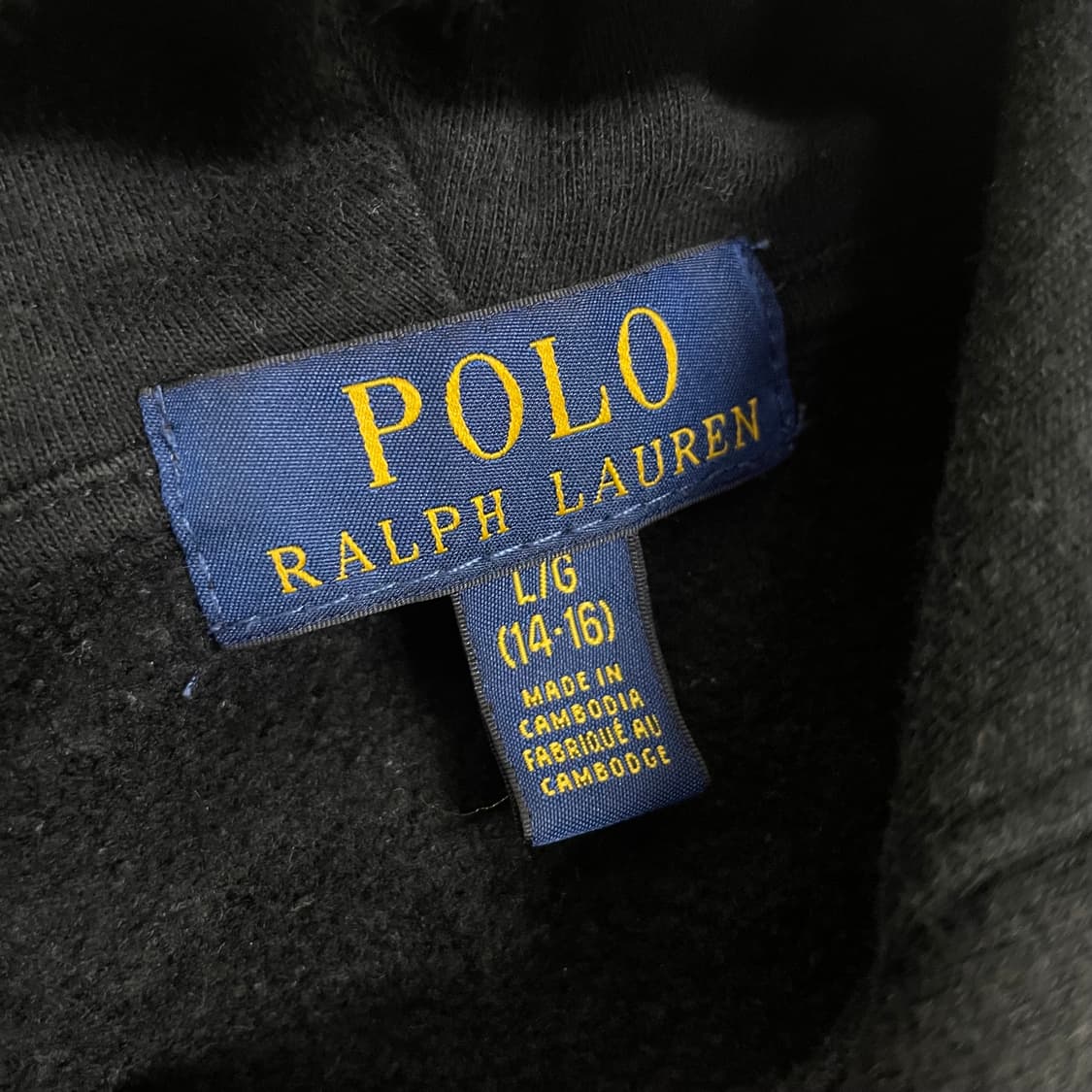 폴로 랄프로렌 포니 로고 후드집업 블랙 상품이미지3