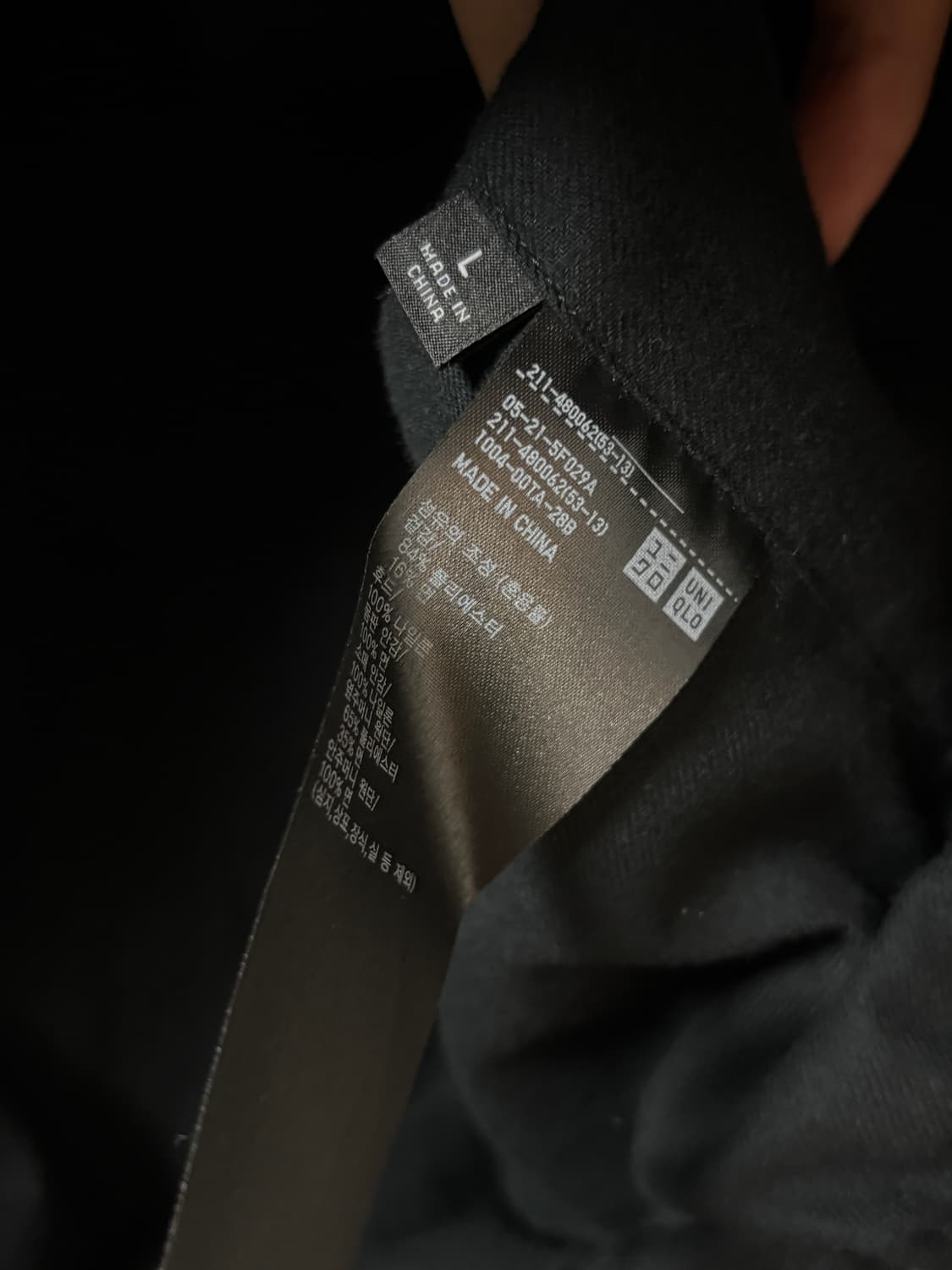 유니클로 u 코팅쇼트블루종 블랙 L 상품이미지2