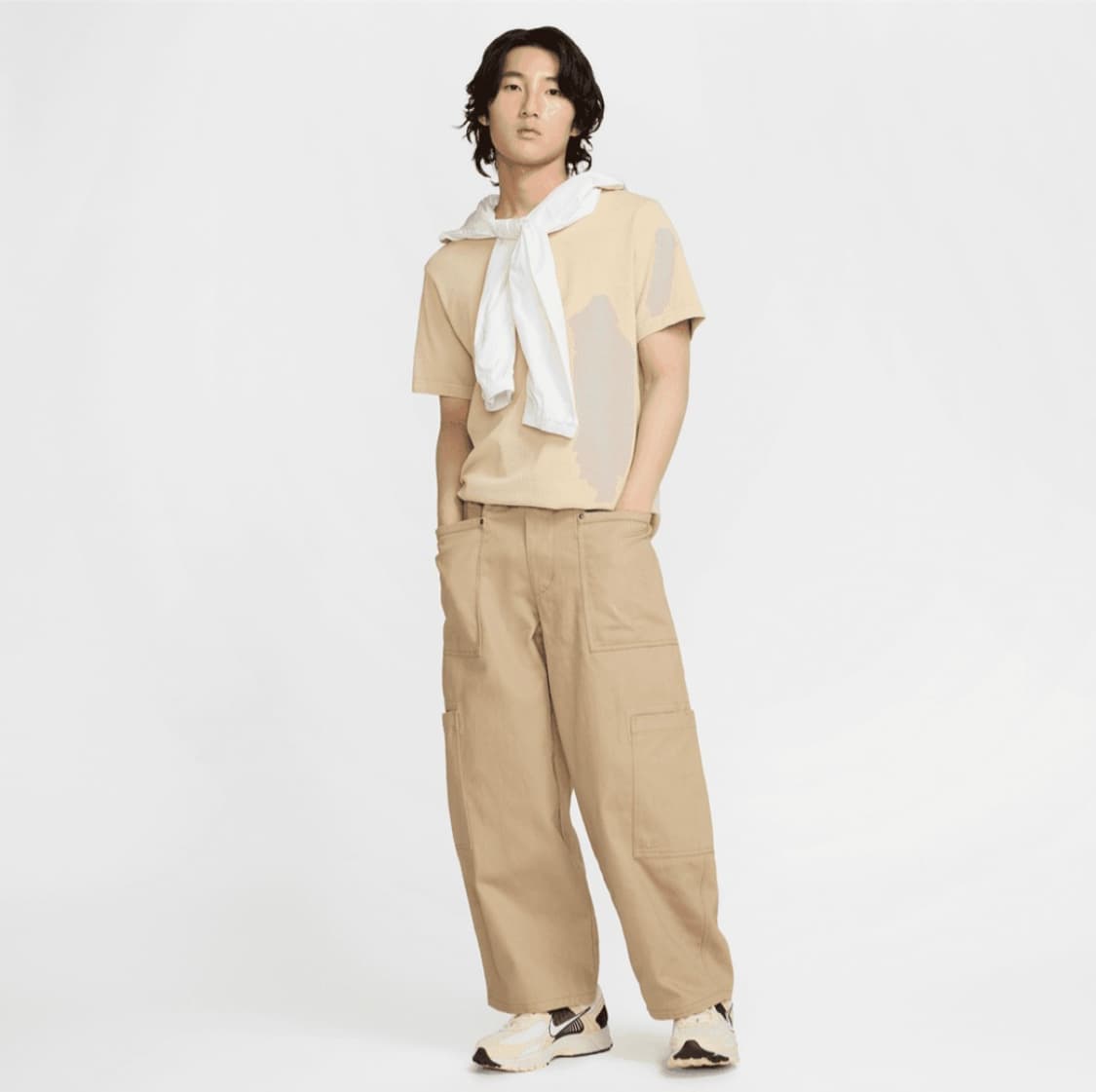 나이키 라이프 유틸리티 와이드 밴딩 팬츠 베이지 M 상품이미지2