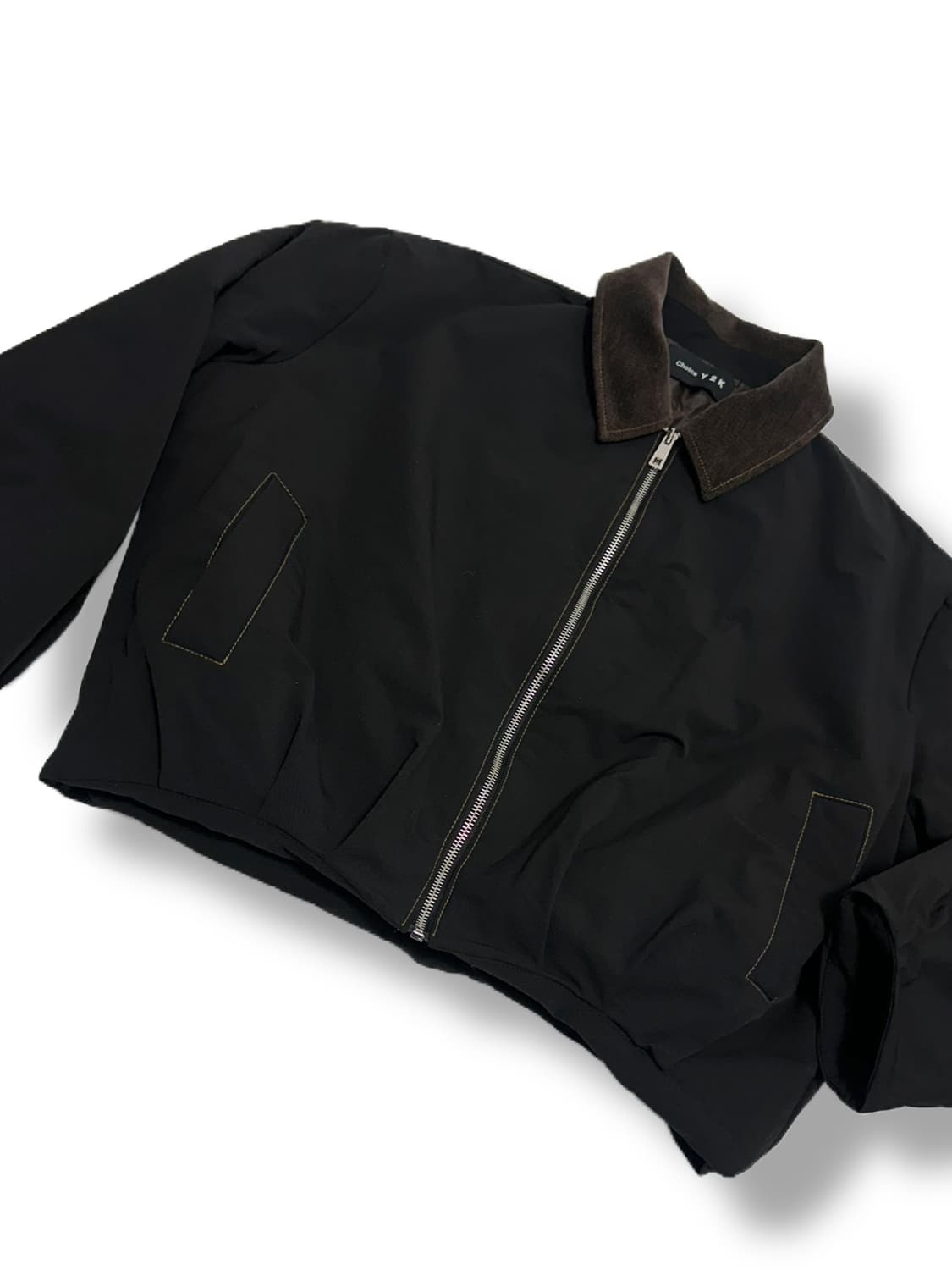 빈티지 크롭 블루종 자켓 상품이미지4