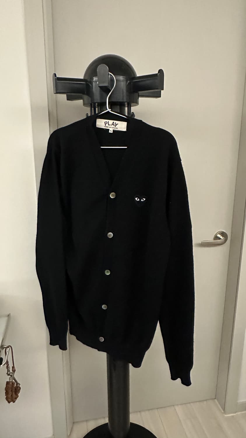 (XL/남성)꼼데 블랙와펜 가디건 상품이미지1