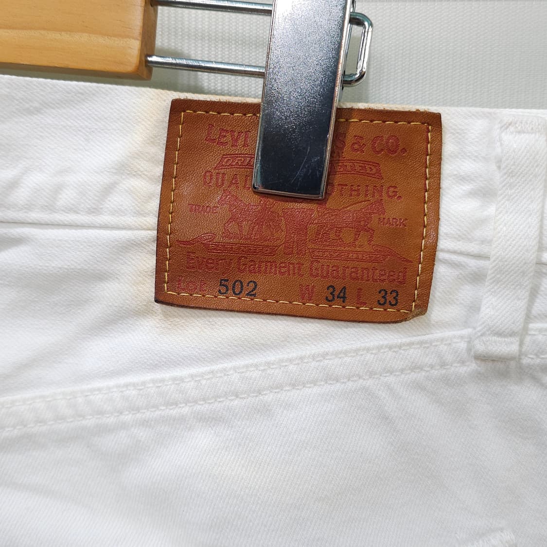 빈티지 리바이스 502 화이트 셀비지 데님팬츠- 34 상품이미지5