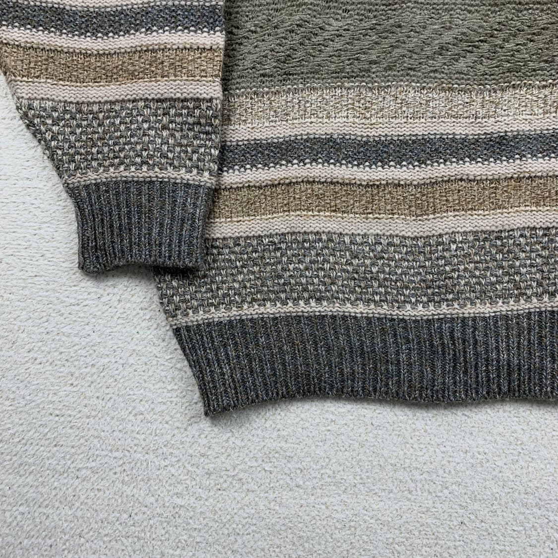 일본빈티지 미츠미네 이태리 울 믹스 스트라이프 니트 상품이미지3