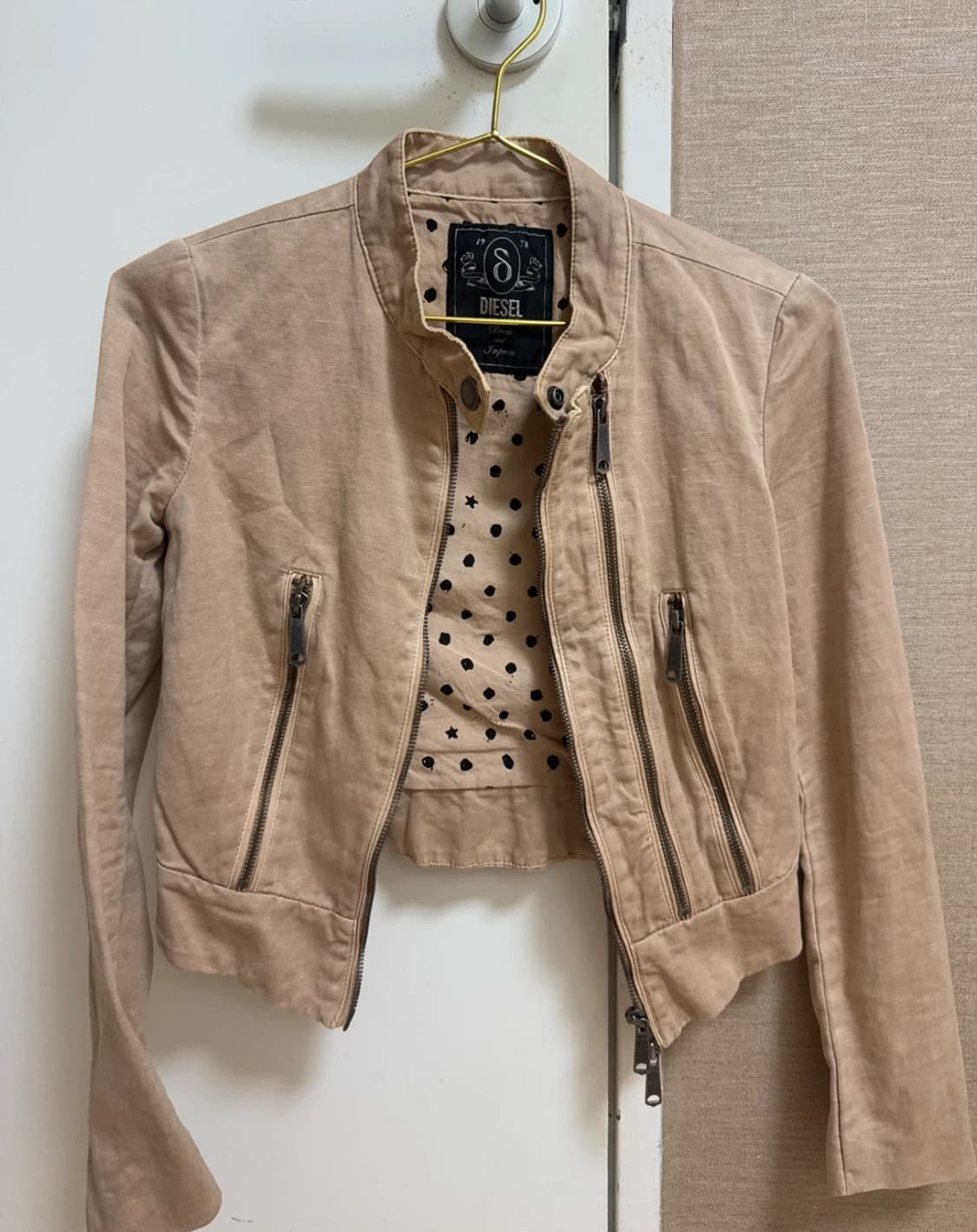 Diesel 라이더 자켓 베이지 80사이즈xs 상품이미지2