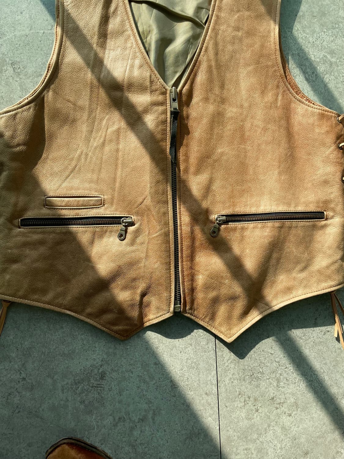 할리데이비슨 빅로고 웨스턴 레더 베스트 상품이미지5