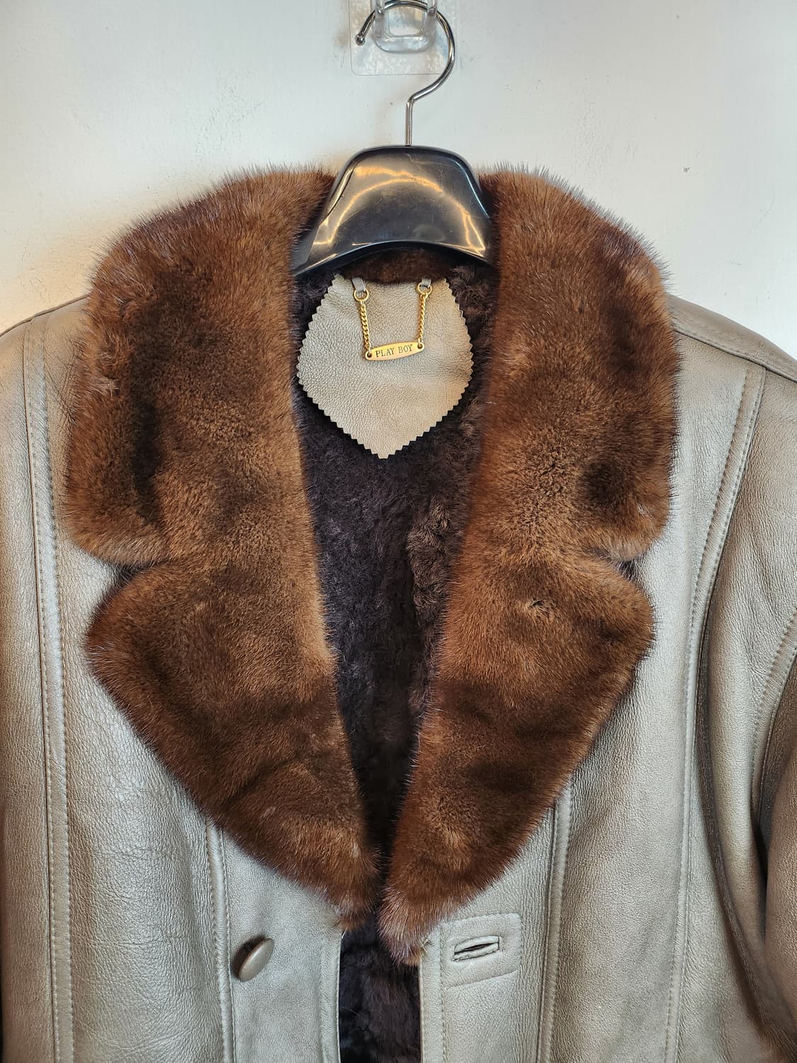 (빈티지)플레이보이 웰메이드 밍크양털가죽 무스탕 95 M 상품이미지3