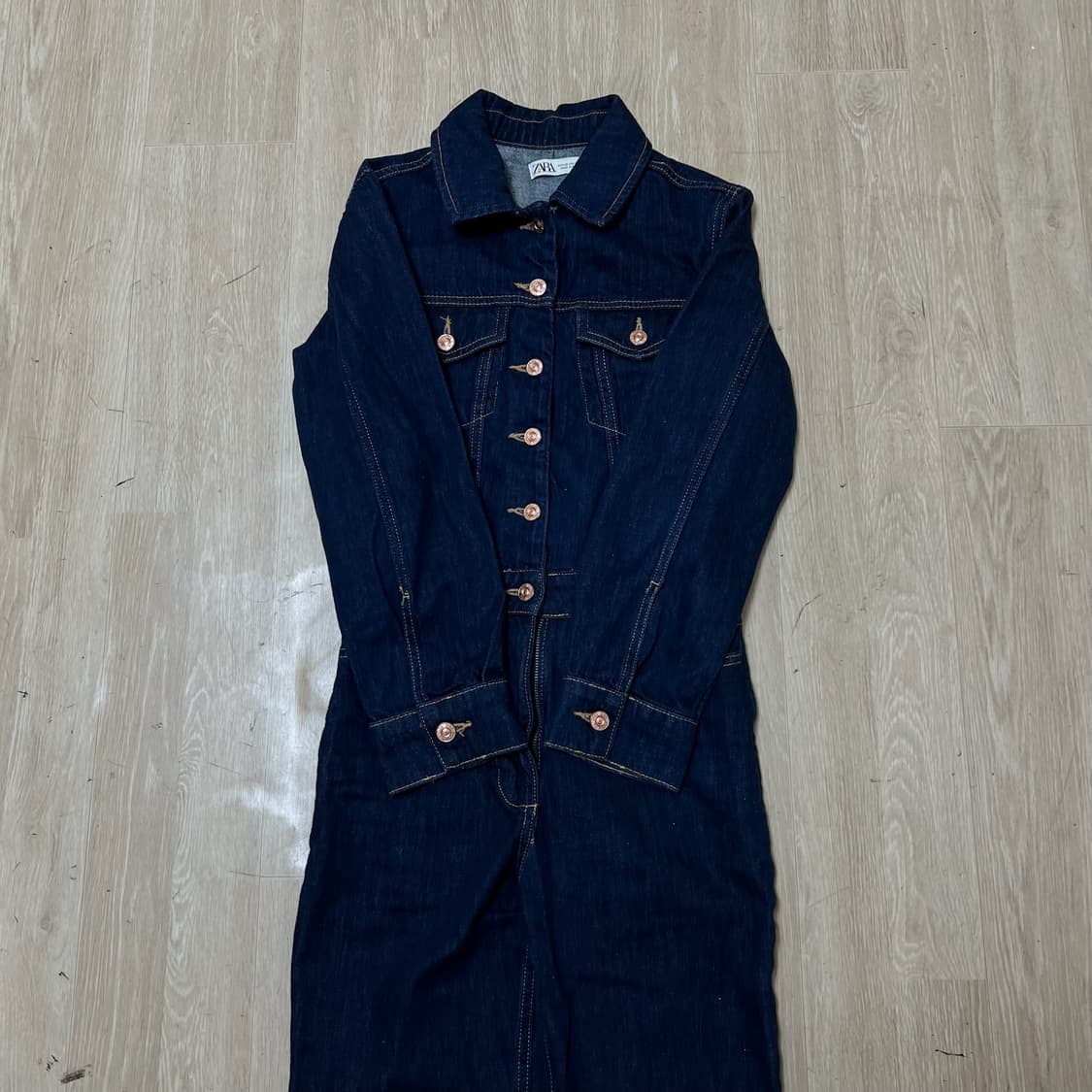 자라 여성 스탠다드 데님 점프수트 XS/85  상품이미지2