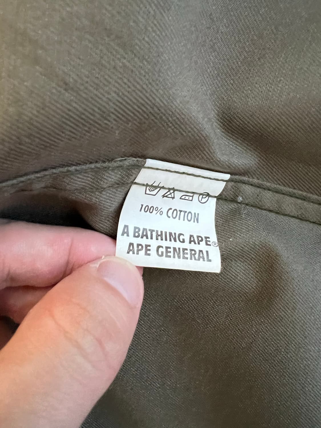 90s 올드 베이프 밀리터리 올리브 카키 셔츠 자켓 니고 상품이미지4