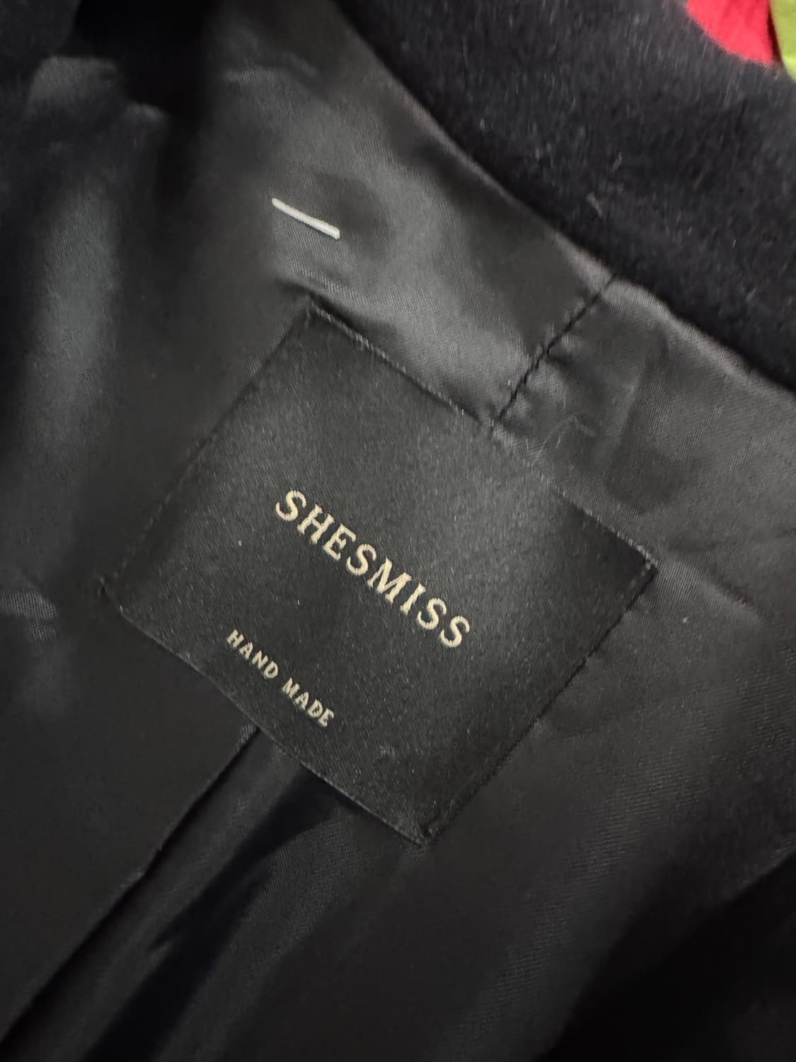 여성 쉬즈미스 핸드메이드 캐시미어 혼용 코트 55 블랙 상품이미지4