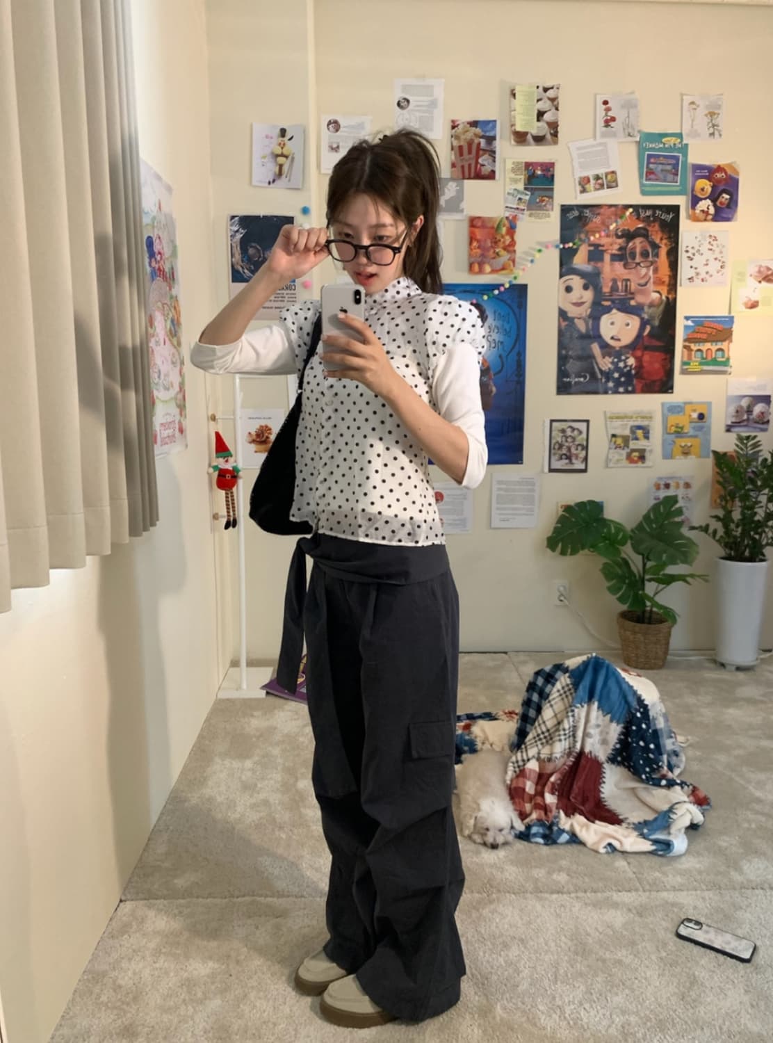 보우아카이브 스트랩 카고 팬츠_차콜 M 상품이미지2