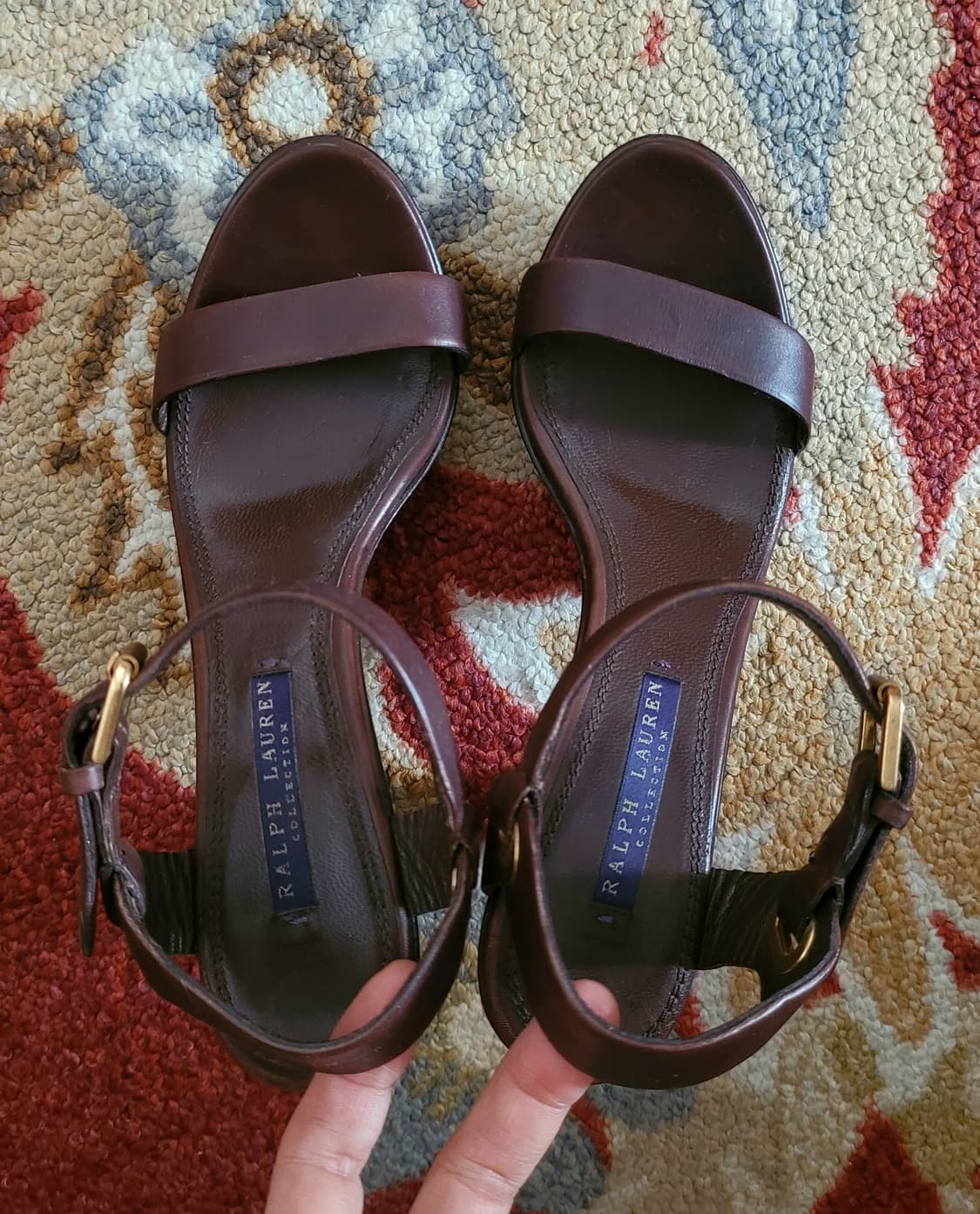 폴로 랄프로렌 컬렉션 퍼플라벨 여성 가죽샌들 235(6.5) 상품이미지7