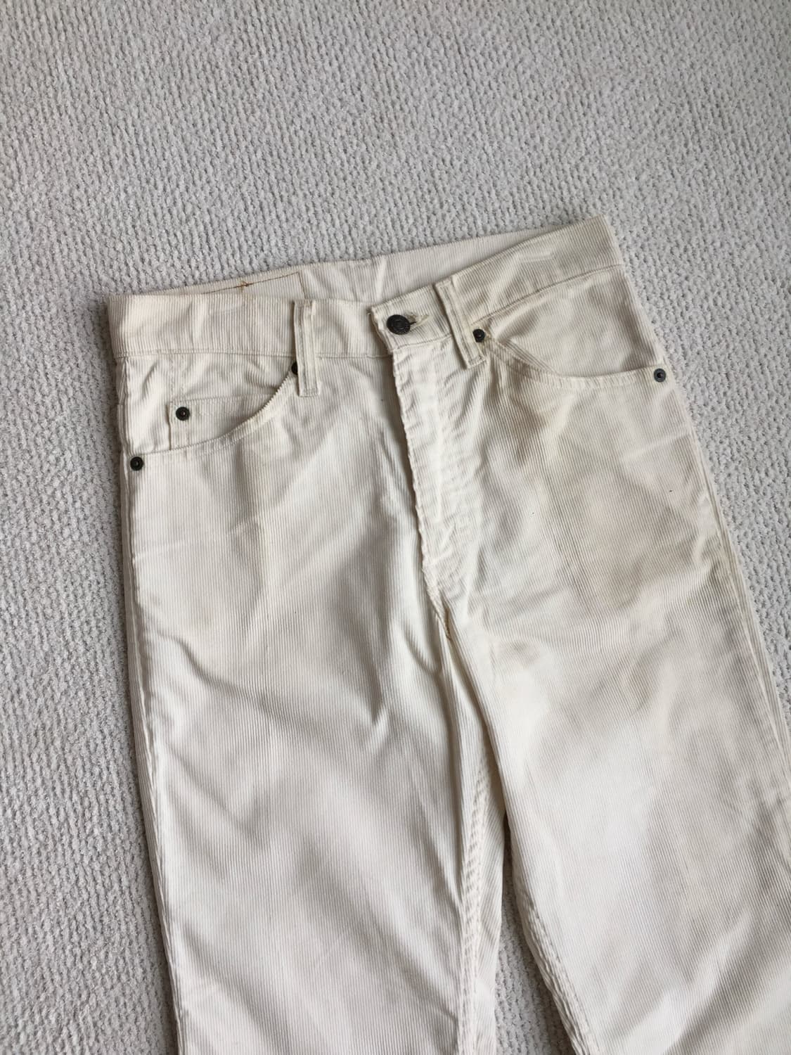 데드스탁 70-80‘s levis 517 화이트 코듀로이 팬츠 상품이미지3