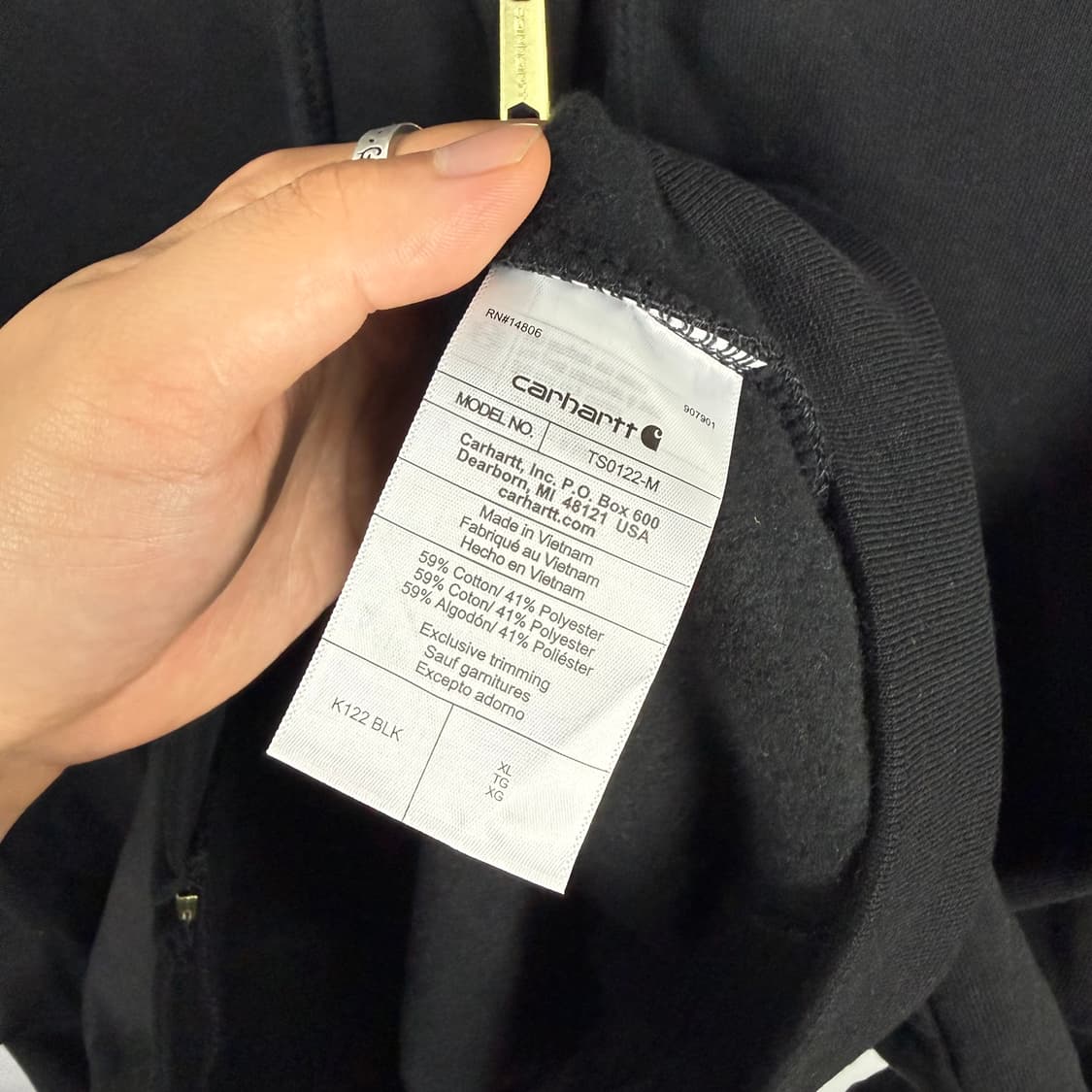 칼하트 미드웨이 루즈핏 기모 후드집업 XL 상품이미지5