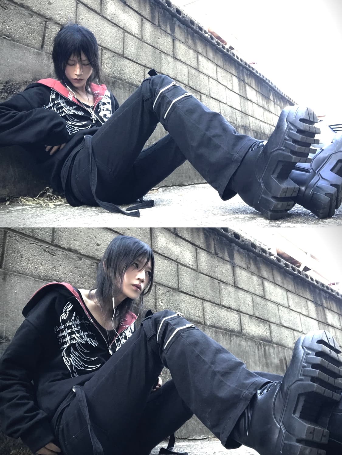 (2002)Both printing zip up hoody 상품이미지4