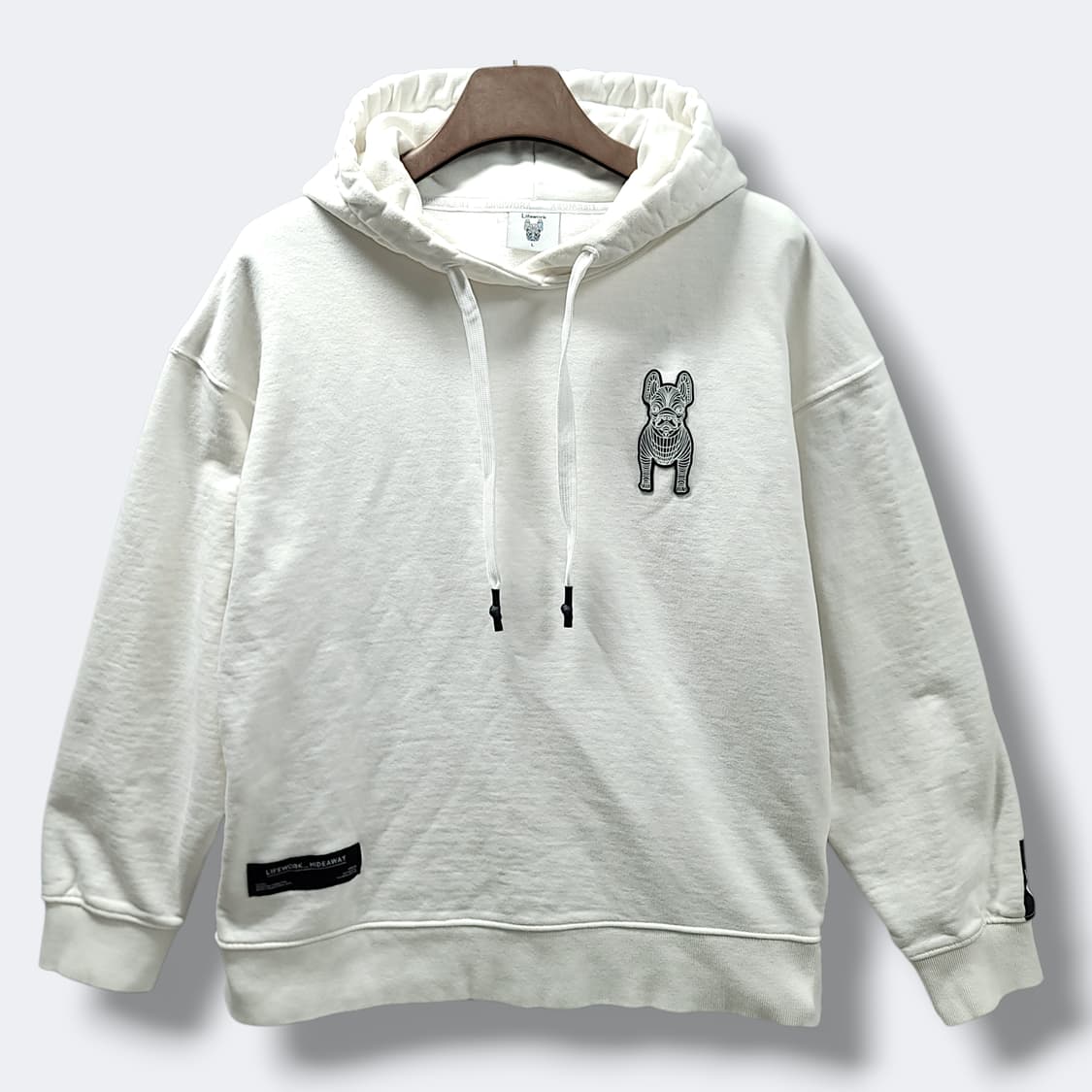 [L] 라이프워크 화이트 라독 빅로고 후드 티셔츠 상품이미지1